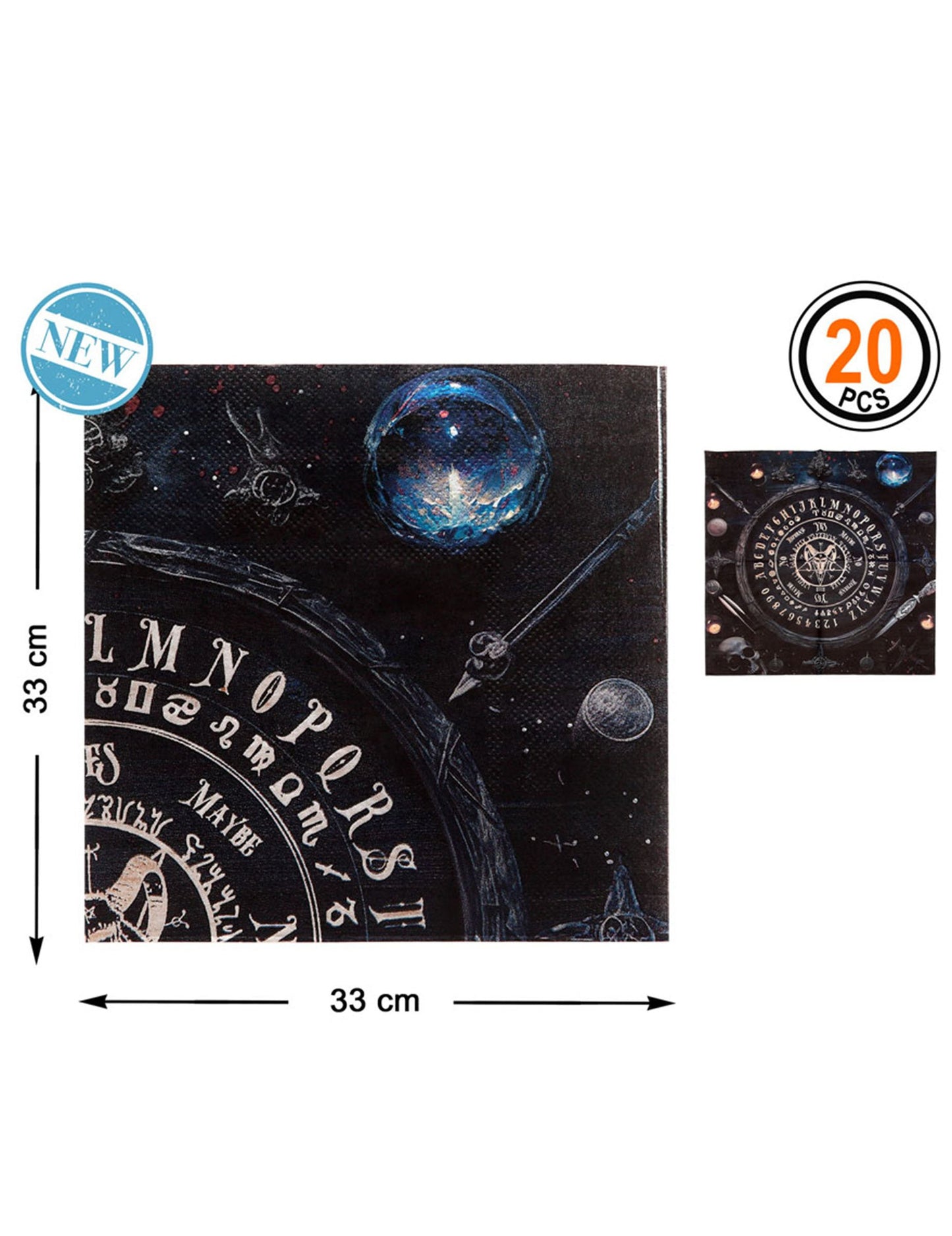 20 prosoape de hârtie Ouija 33 x 33 cm