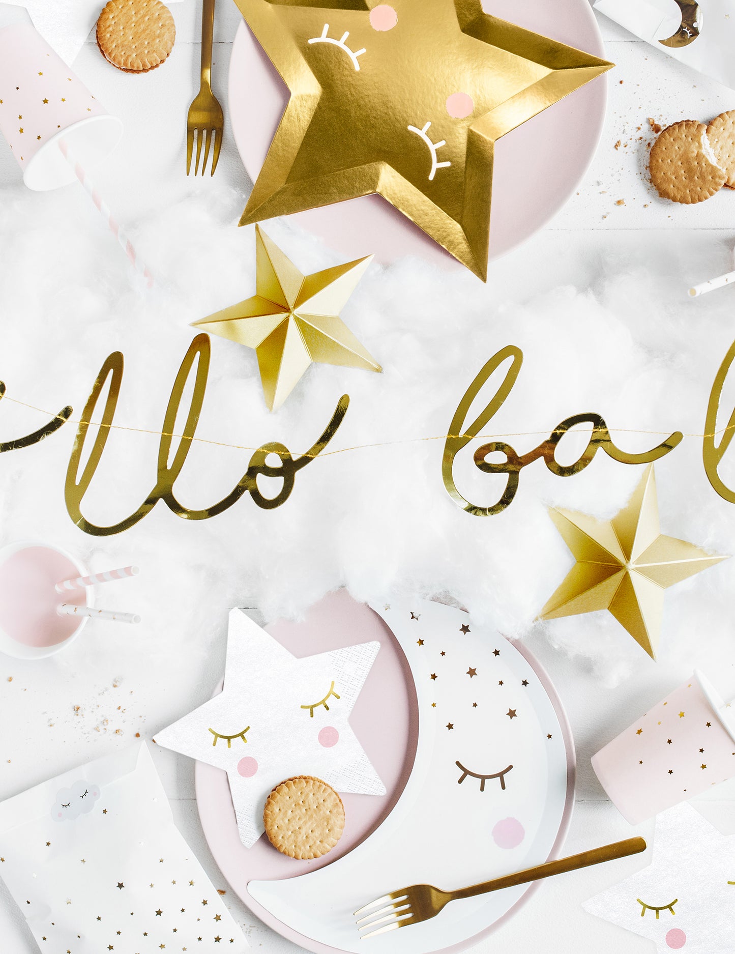 20 șervețele în hârtie de stea albă mică 16 x 16 cm