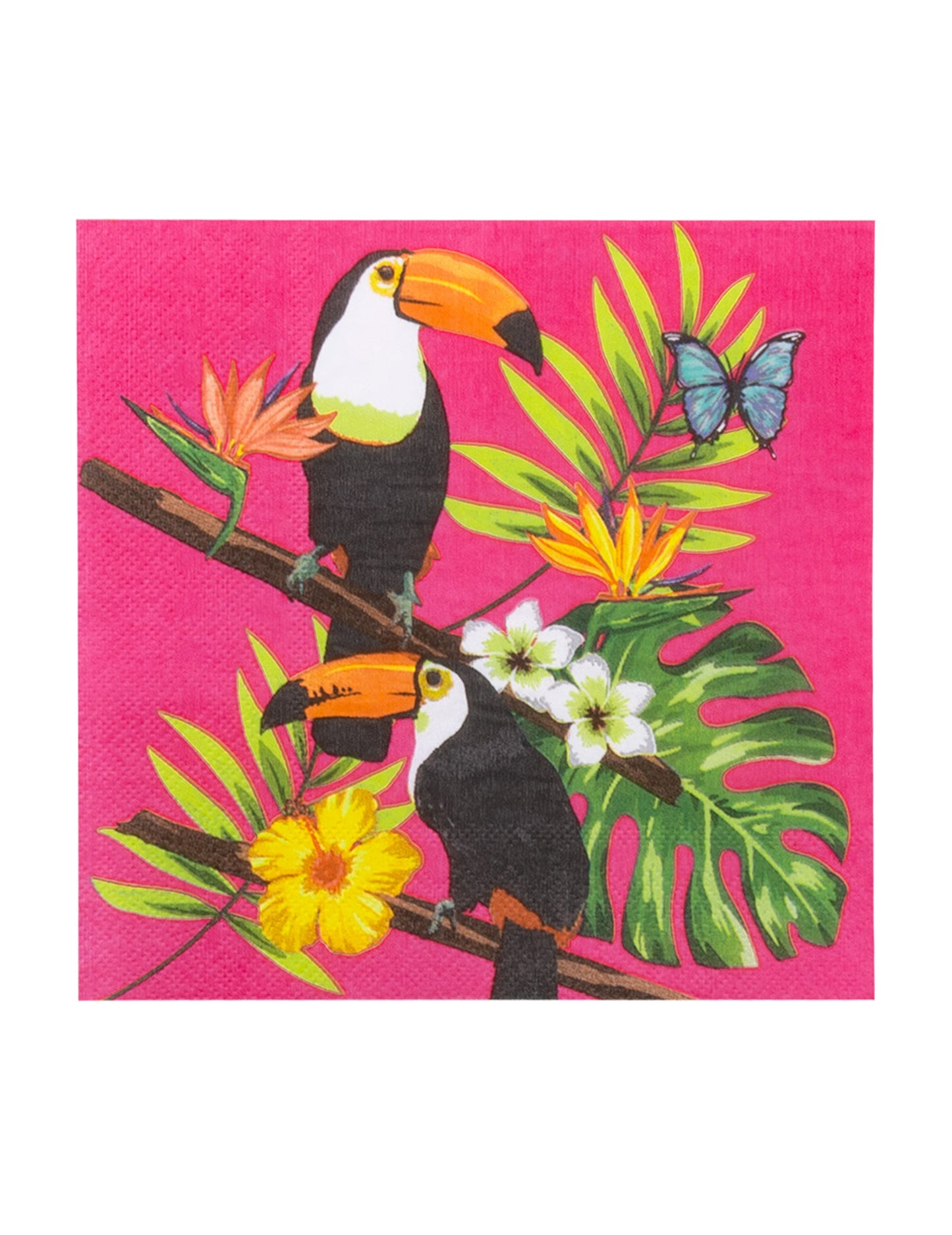 20 Toucan Fuchsia Prosoape de hârtie 33 x 33 cm