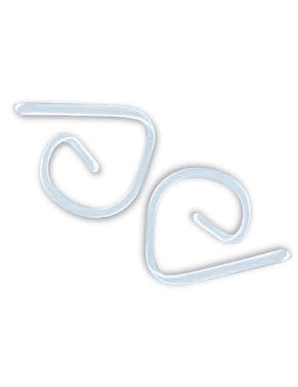 24 cleme de față de masă din plastic transparent