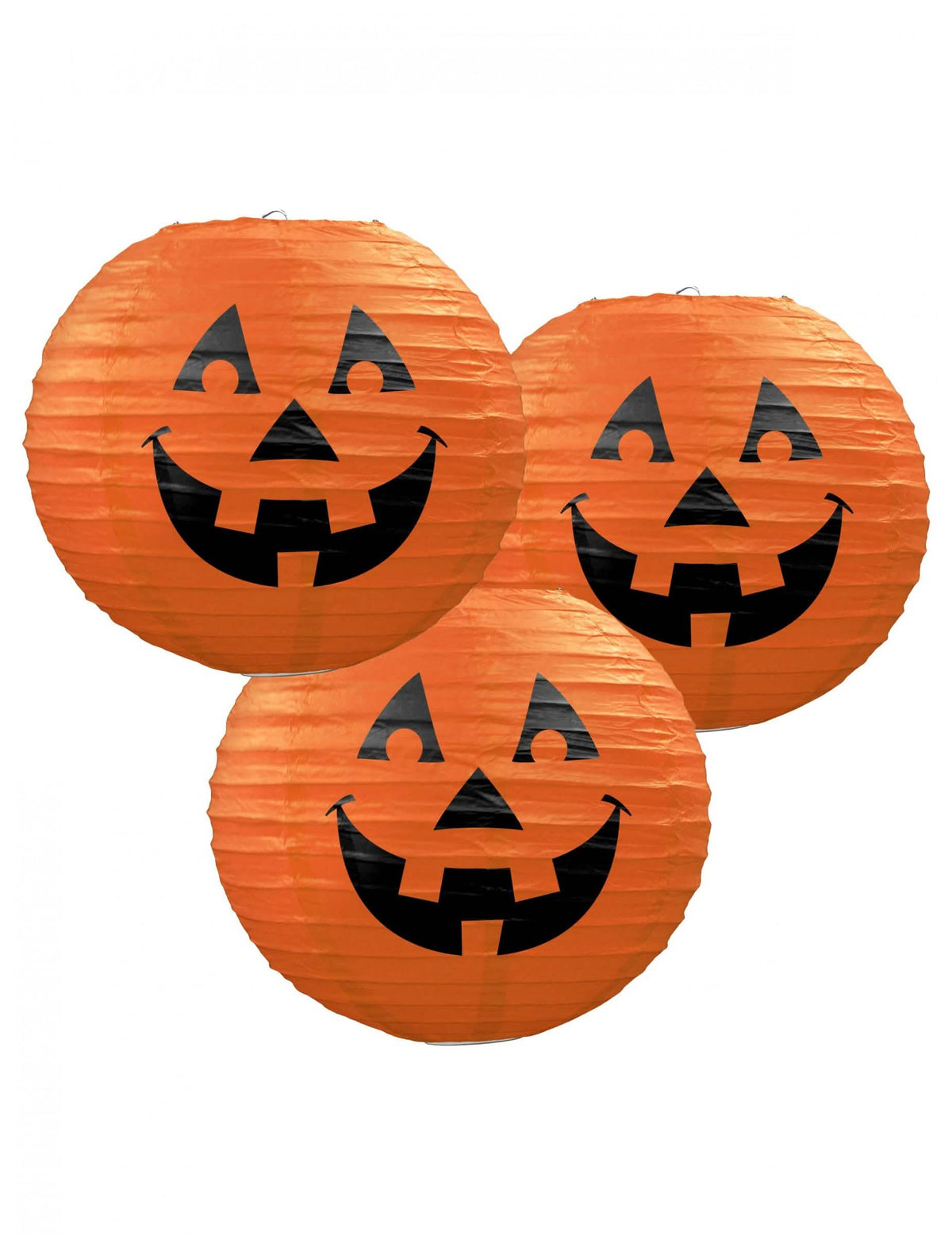Lanternă din hârtie dovleac pentru decor halloween portocaliu și negru