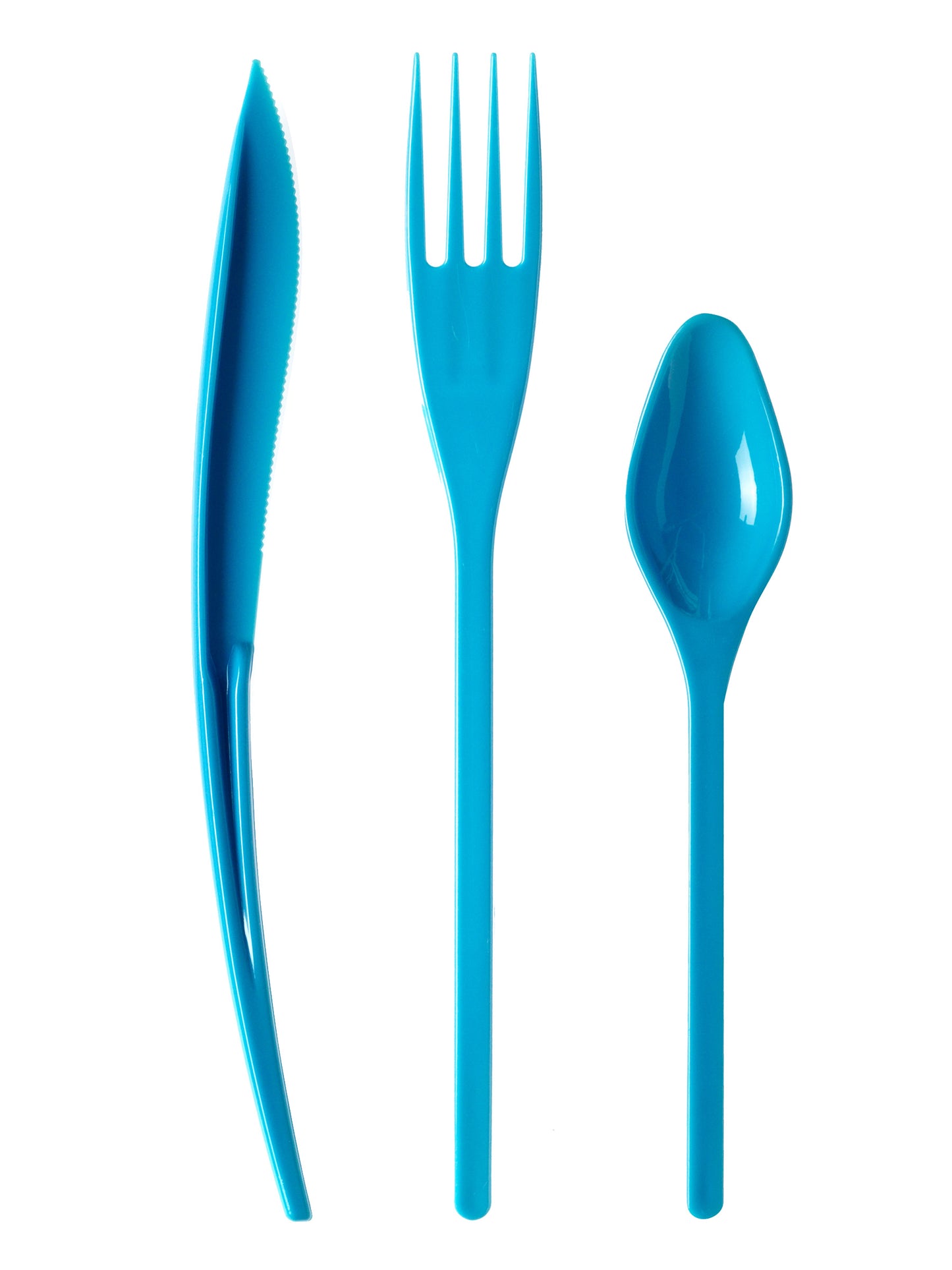 30 tacâmuri din plastic turcoaz - Premium