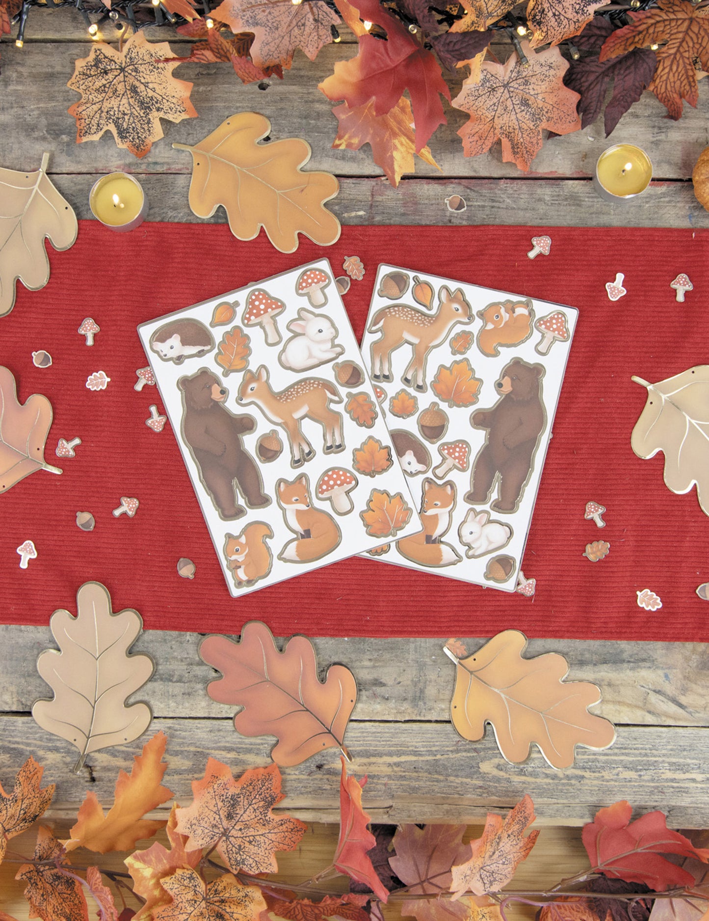 35 de autocolante din lemn pentru animale pădure