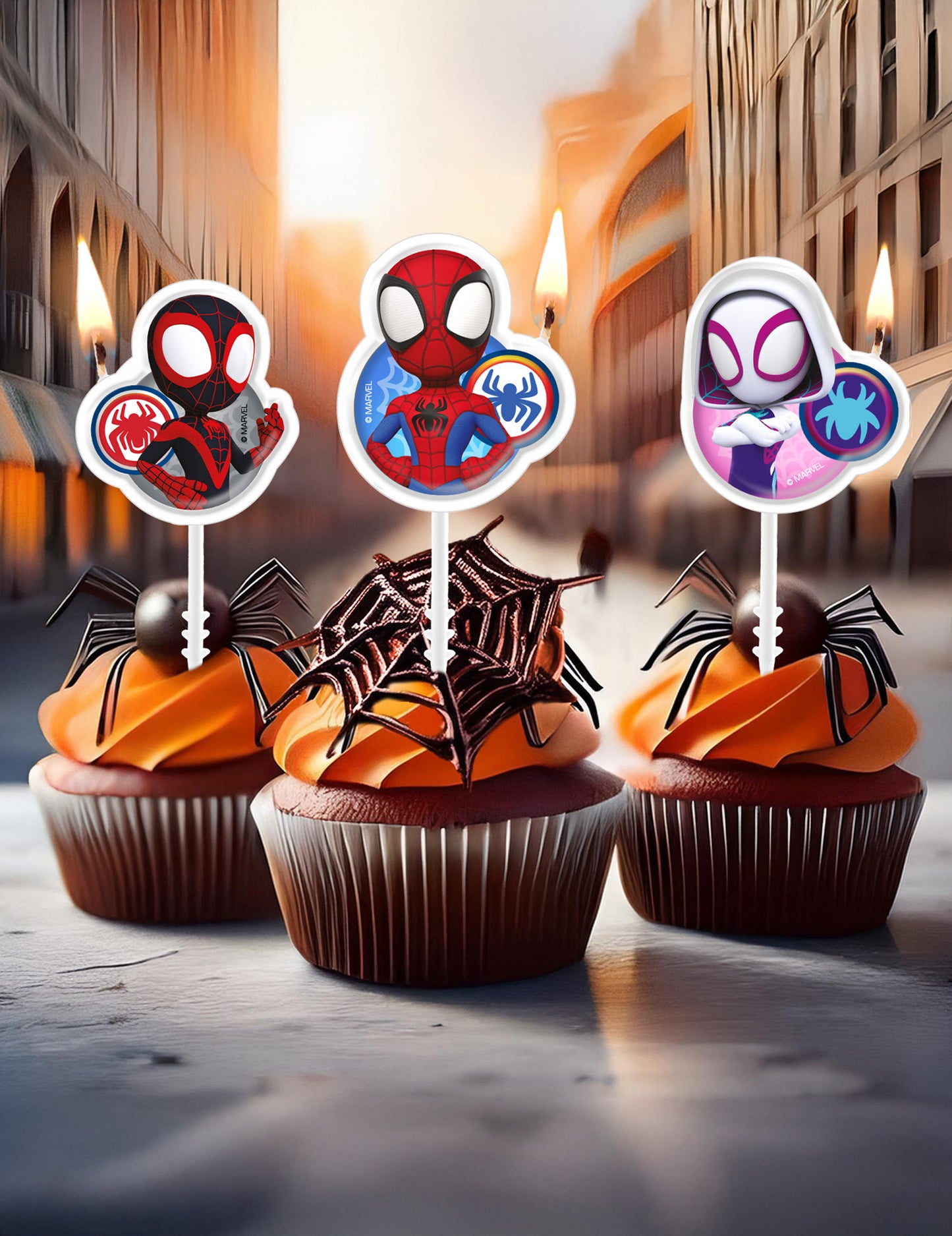 4 lumânări de ziua de naștere Spidey and Friends™