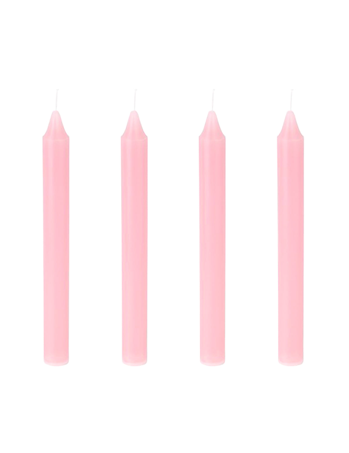 4 bougies flambeaux roses 2 x 20 cm
