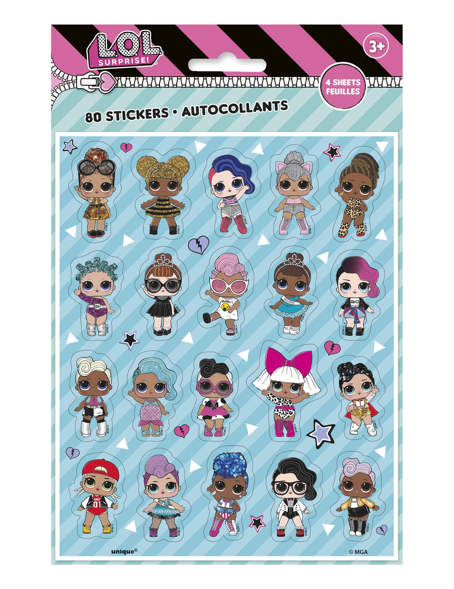 4 coli de autocolante LOL Surprise™