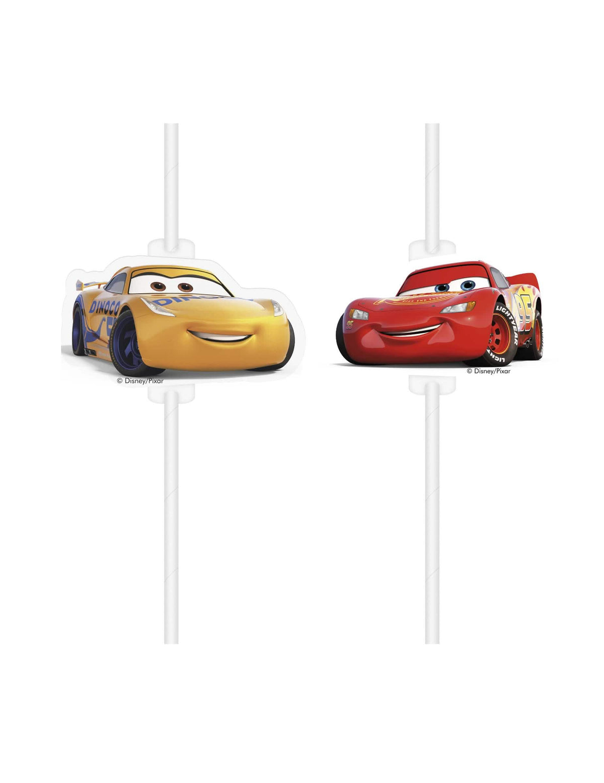 paie médaillon en carton Cars 3 pentru copil roșii și galbene
