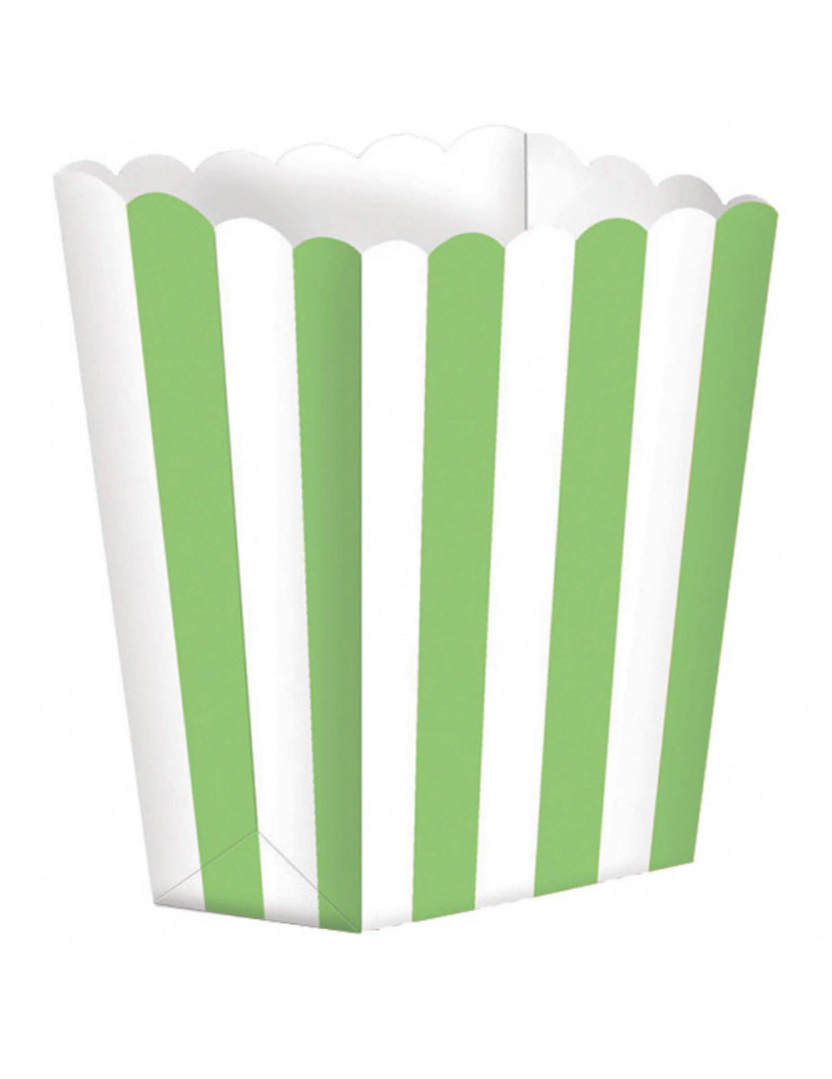 Cutie de popcorn cu dungi pentru petrecere verde și alb