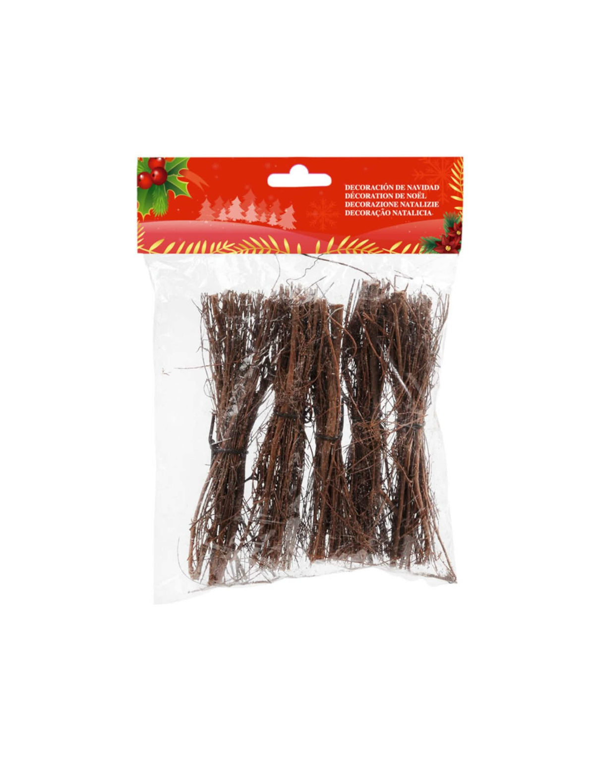 Mici legături de lemn pentru iesle vii maro, set de 5