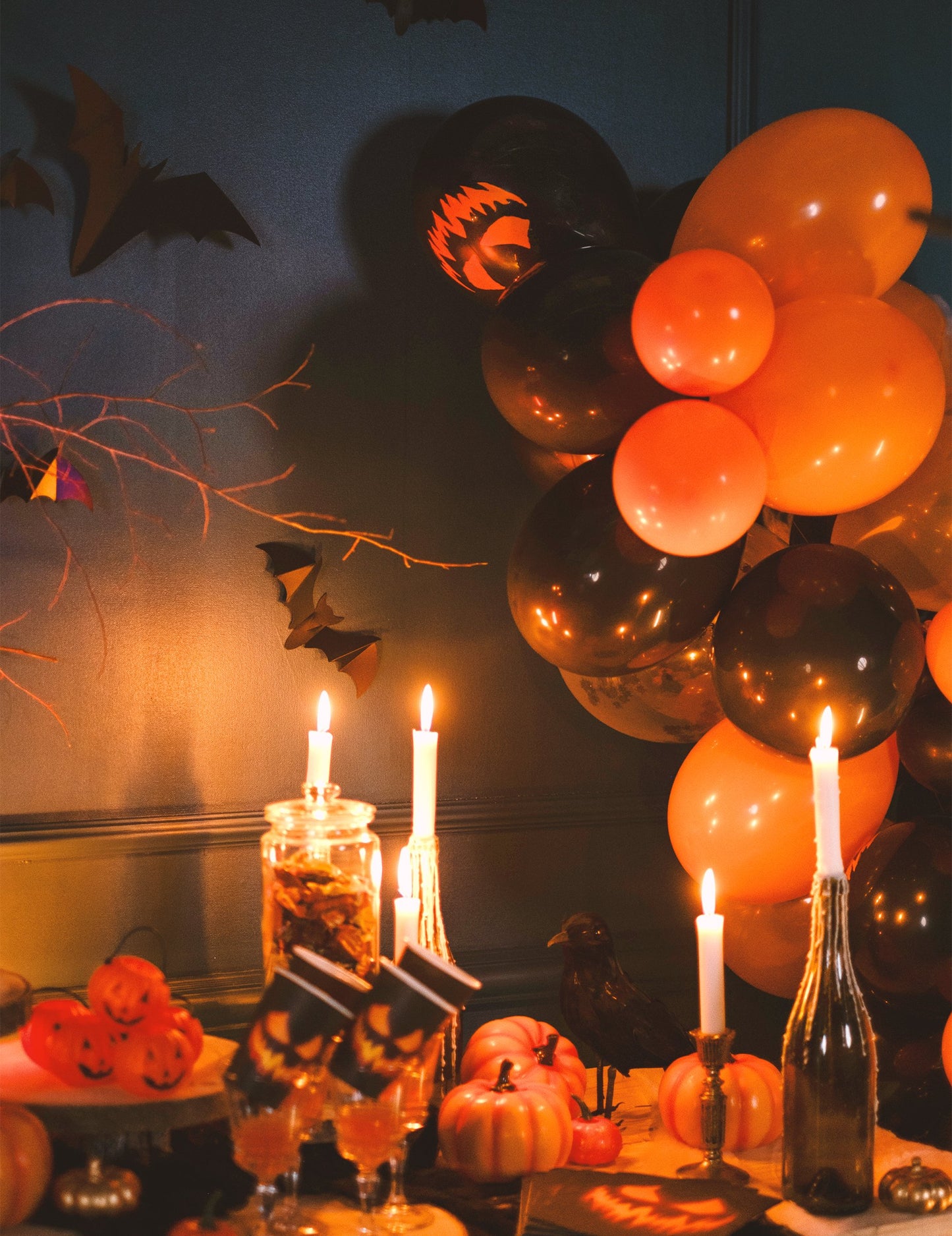 6 baloane terifiante de dovleac 25 cm