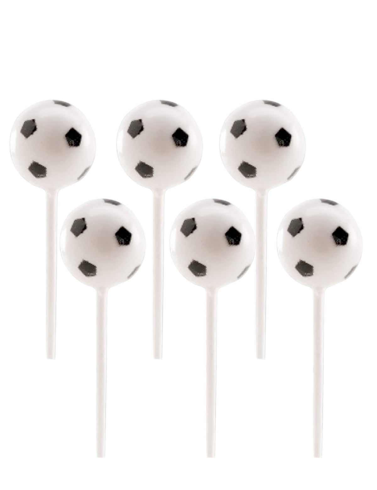 baloane de fotbal din plastic pe băț pentru petrecere, albe și negre