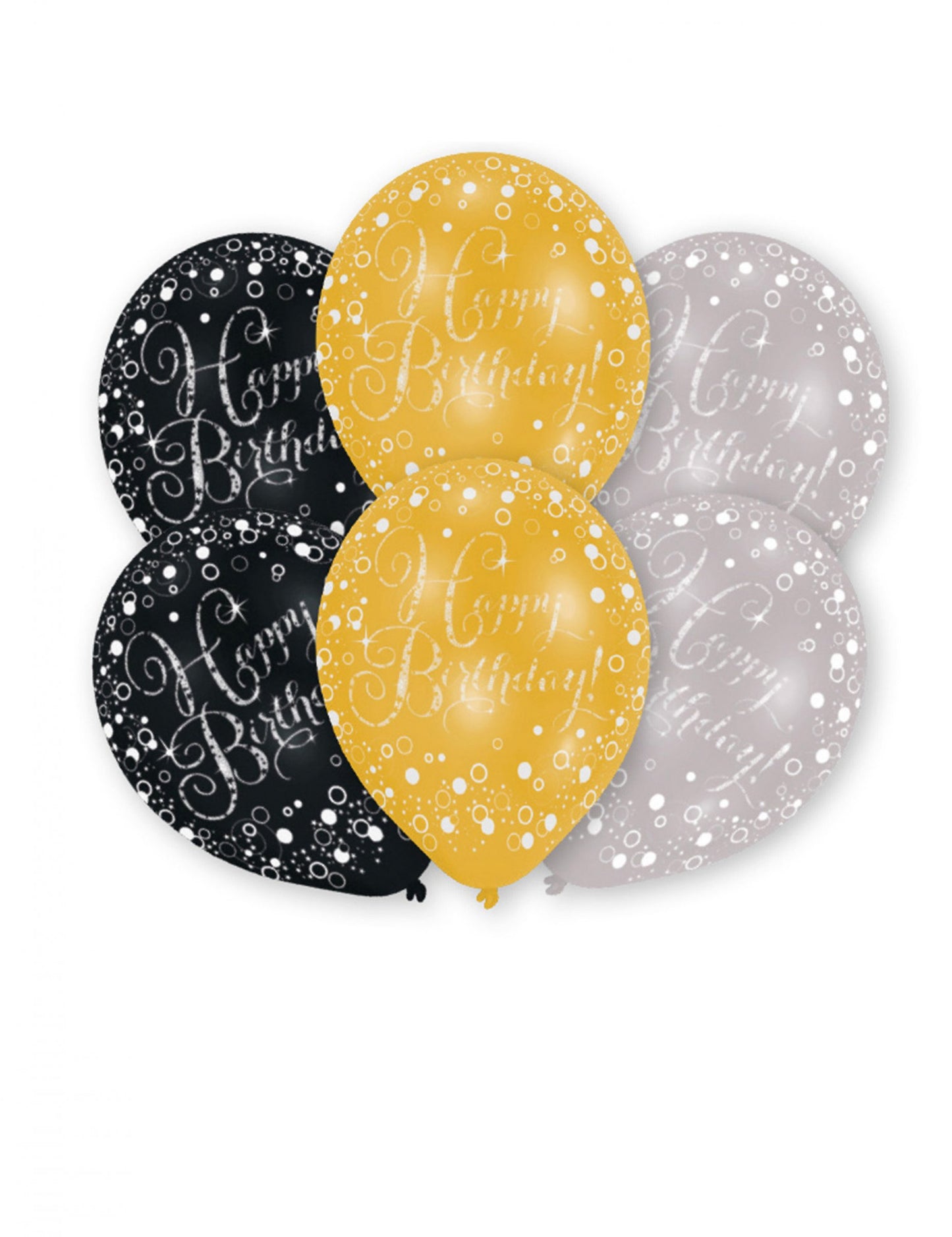 6 baloane strălucitoare din latex pentru o sărbătoare de ziua de naștere (27) cm