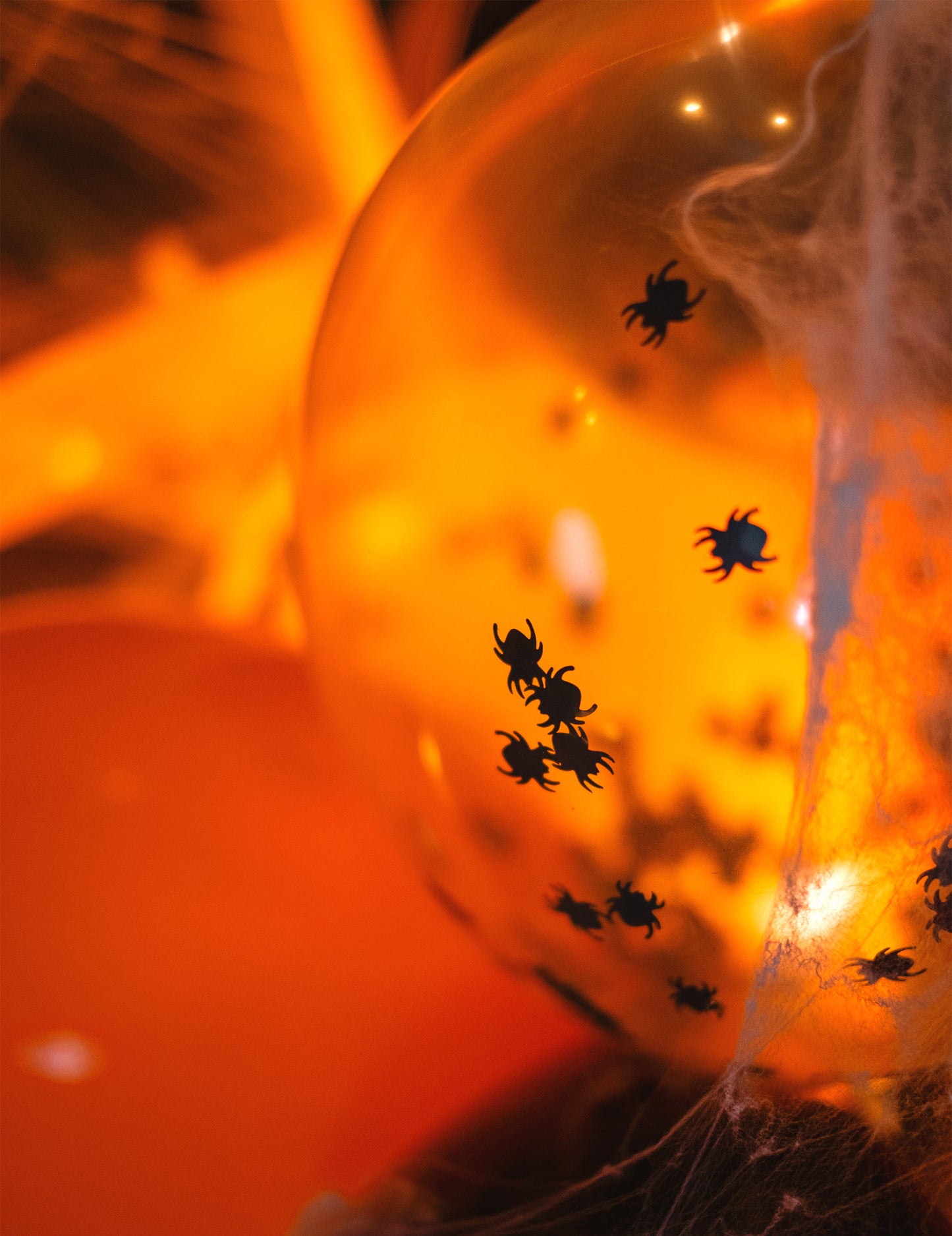 6 BALLOONS LATEX transparent Confetti păianjeni 27,5 cm