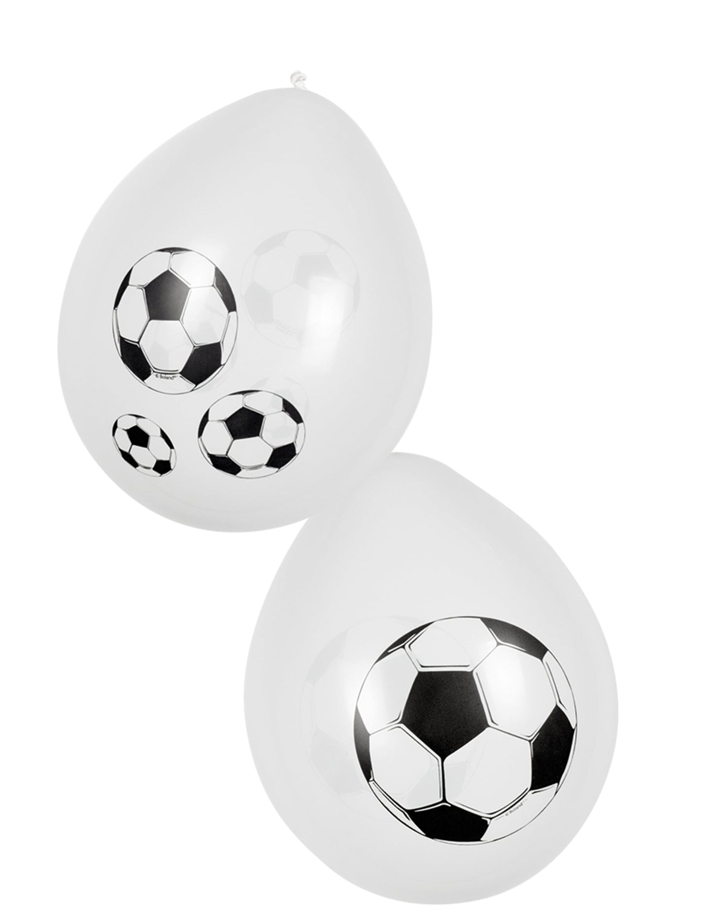 Ballons Foot party blancs avec motifs ballons de football