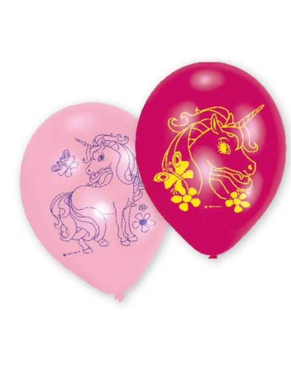 baloane din latex unicorni pentru copil roz și fuchsia