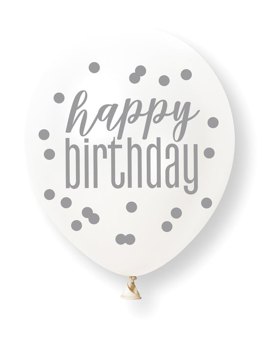 6 BALLOONS RINE, PURPLE ȘI ALB