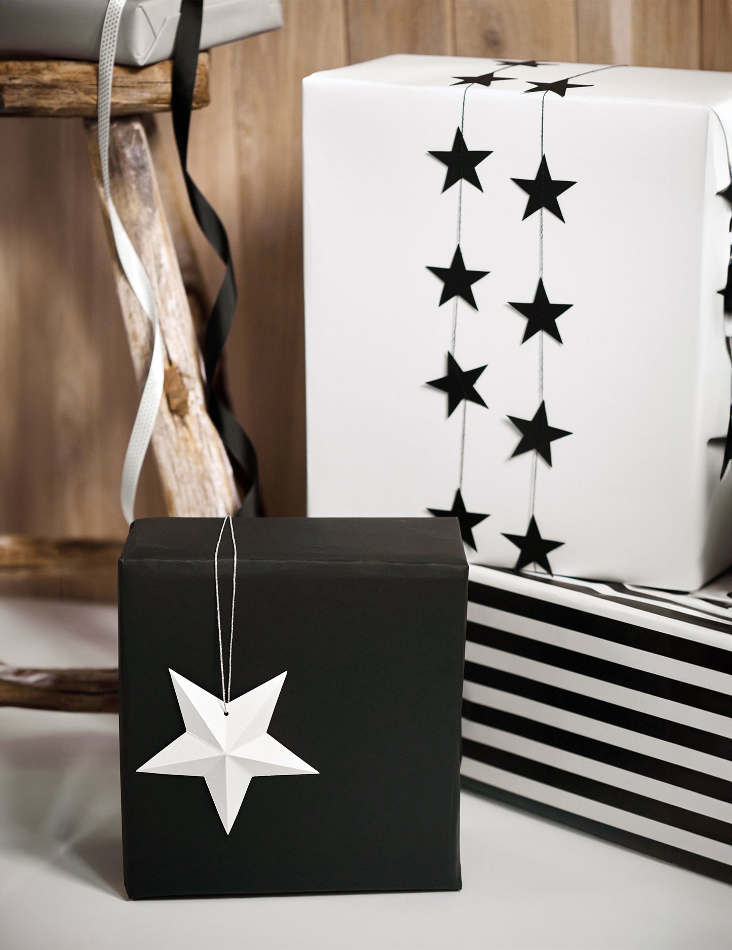 6 stele pentru a atârna Crăciunul alb 3d