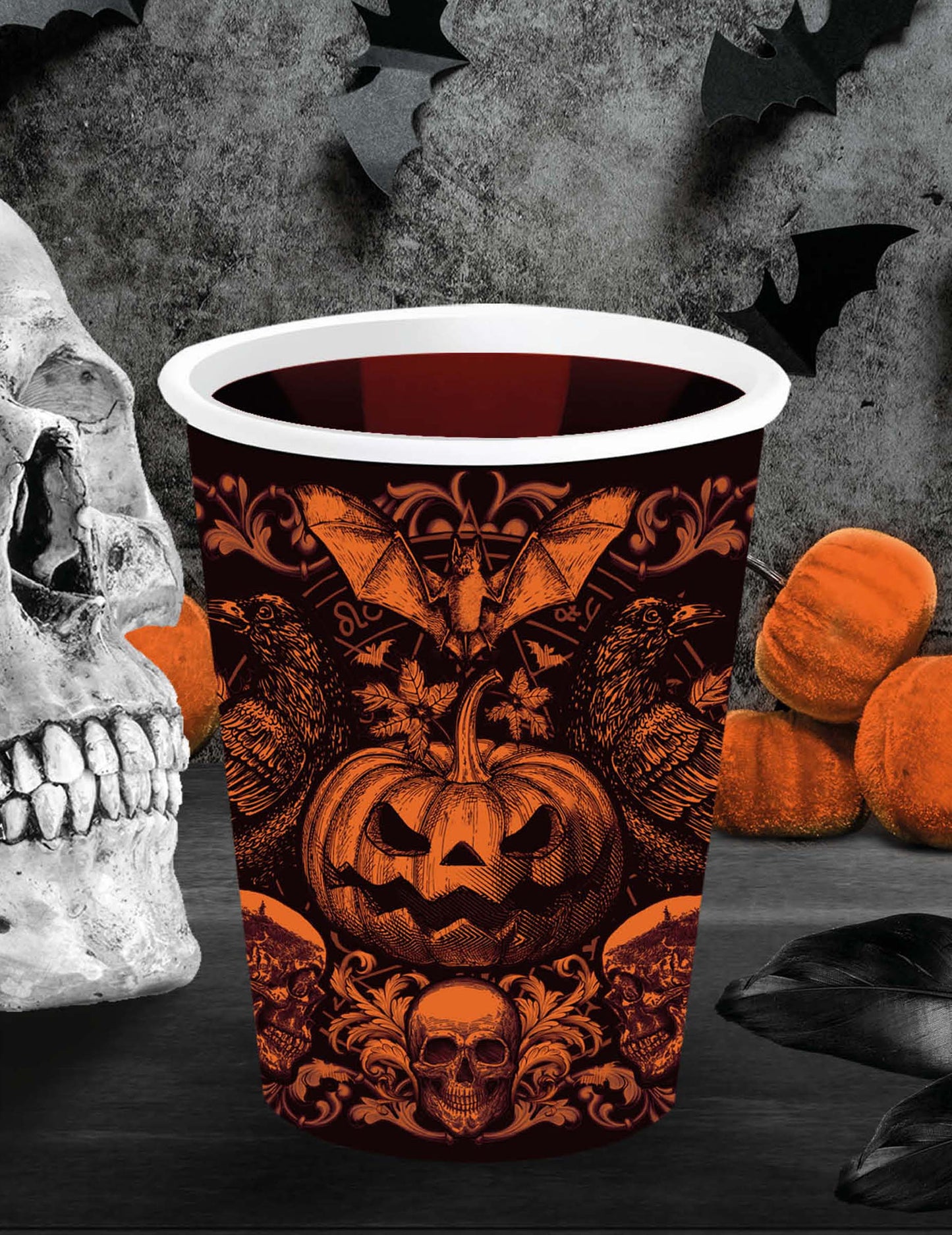 6 căni gotice de dovleac 240 ml