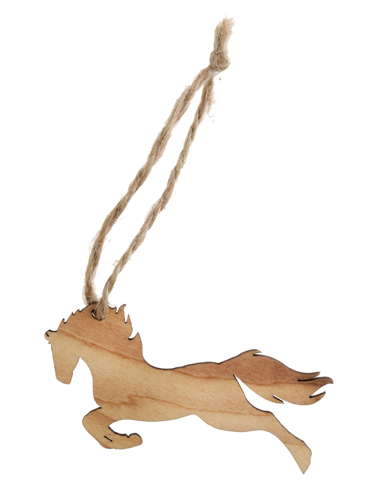 6 suporturi pentru nume în formă de cal cu șnur din lemn antichizat 7 x 4,2 cm pentru aniversare