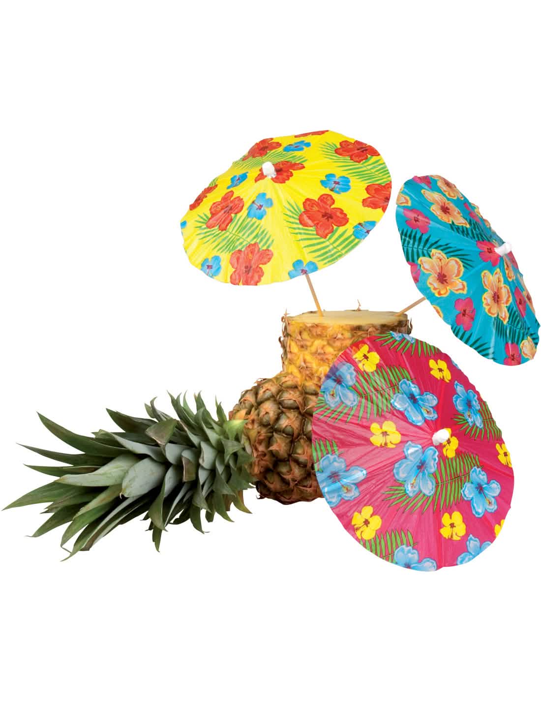 Bețișoare pentru cocktail hawaii pentru petrecere, multicolore, cu flori de hibiscus