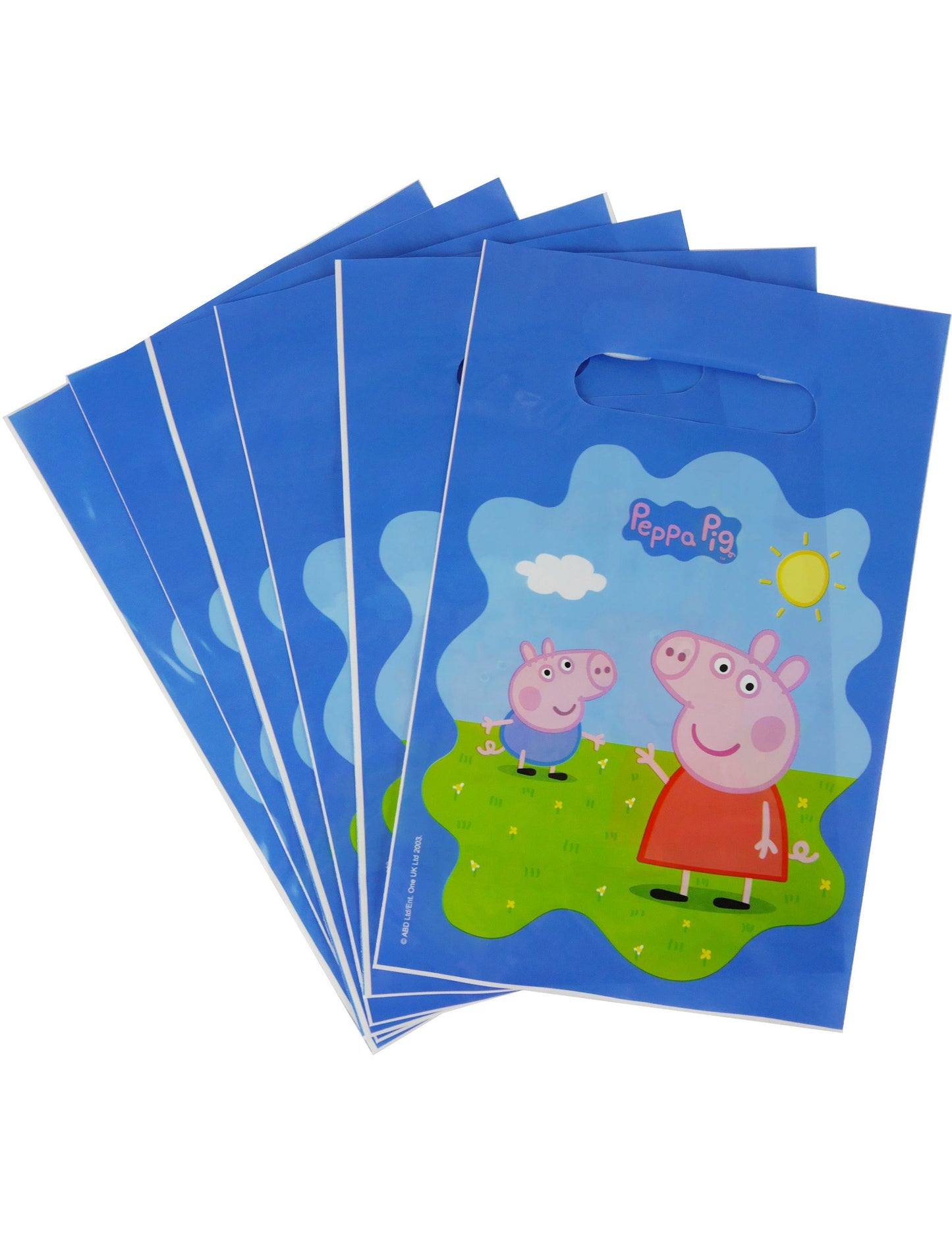 6 Pig Peppa 22,5 x 15 pungi cadou din plastic cm