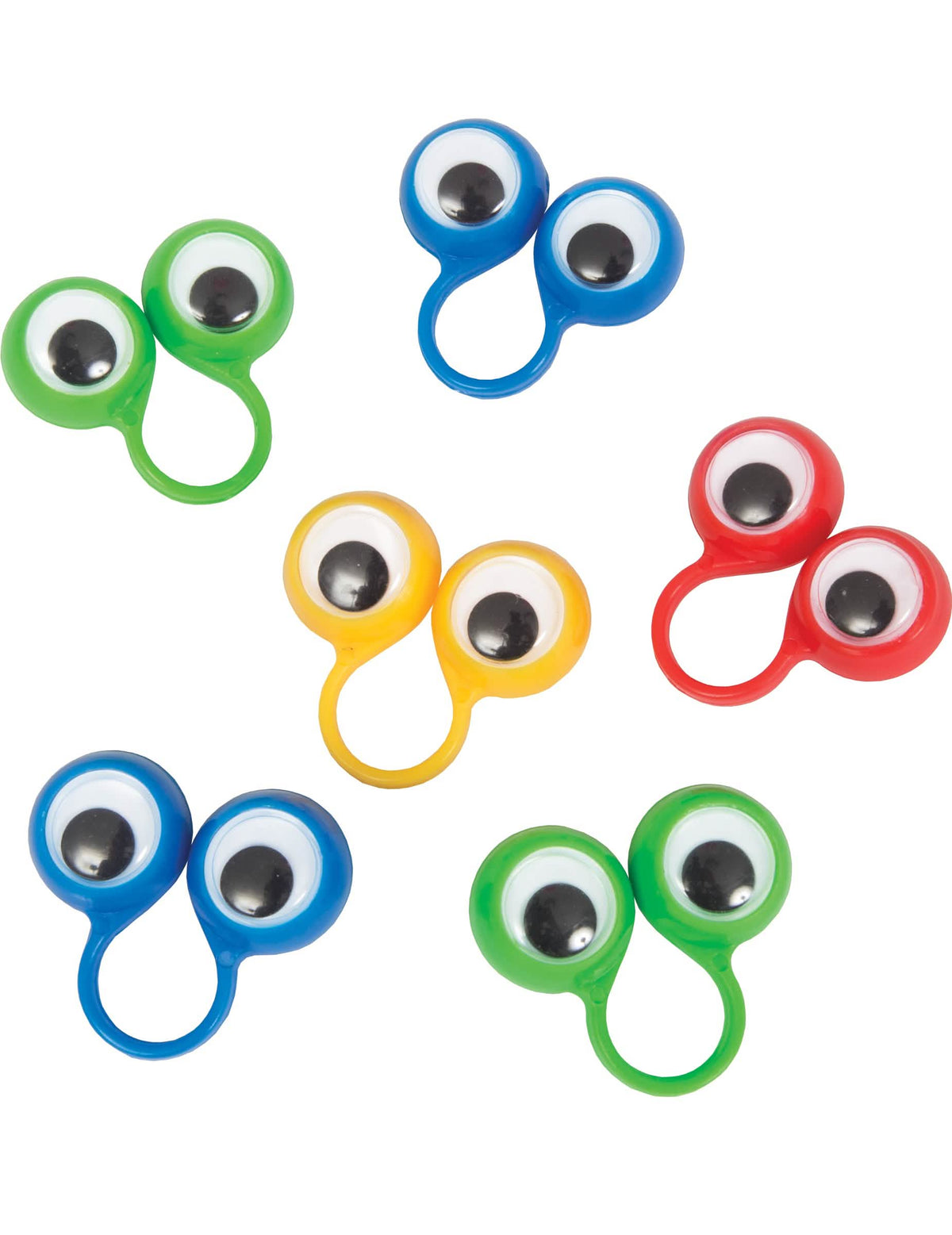 Accessoires piñata bagues yeux globuleux pour enfant multicolores