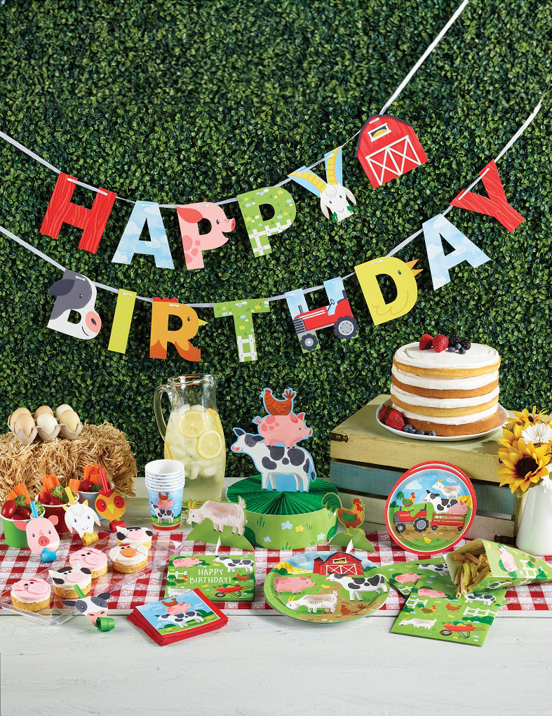 8 farfurii mici din carton cu tematică de fermă 23 cm animale