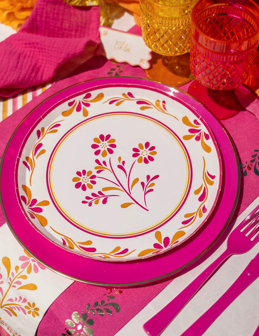 8 farfurii din carton Pink Limonade 23 cm