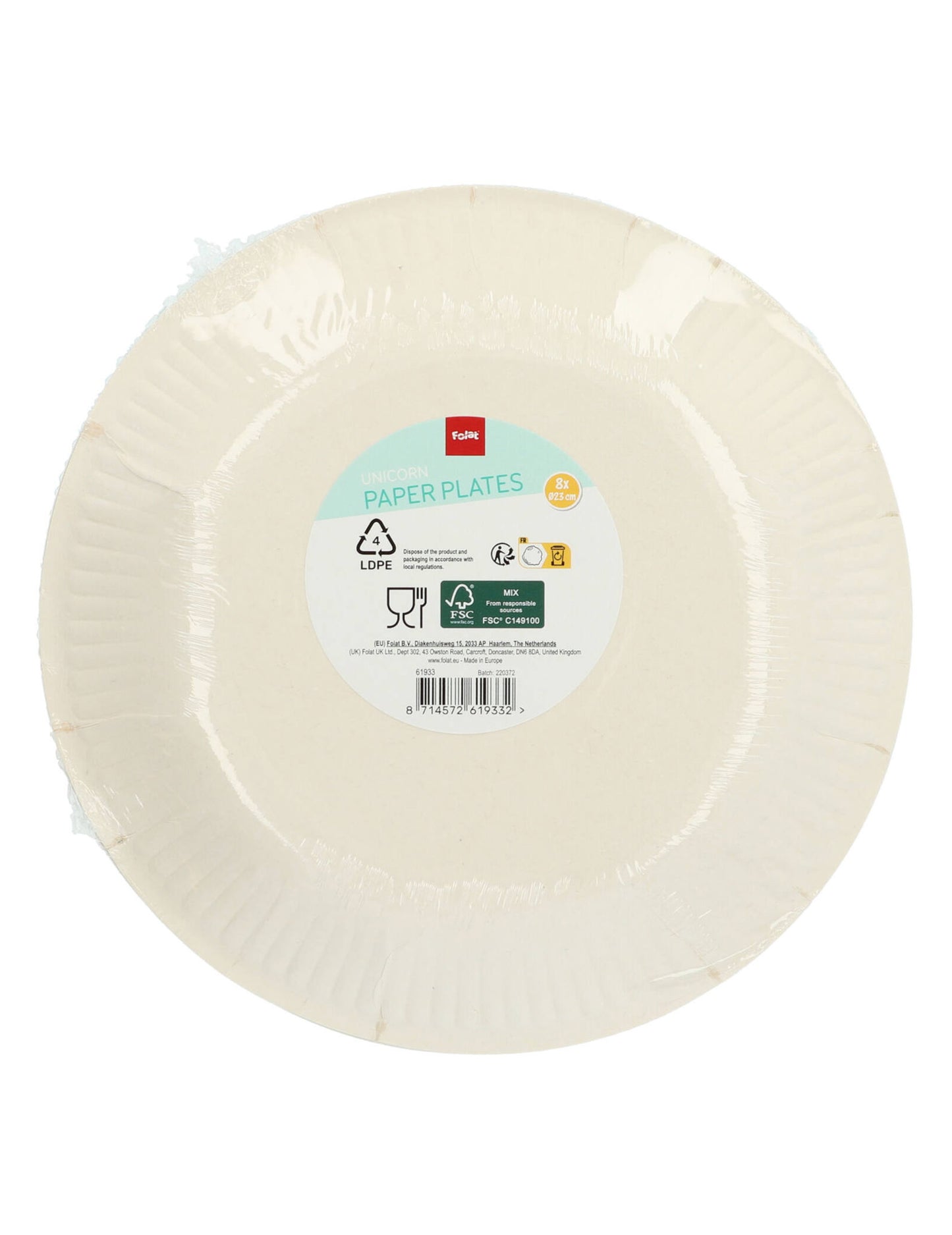 8 assiettes en carton licorne 23 cm pour anniversaire