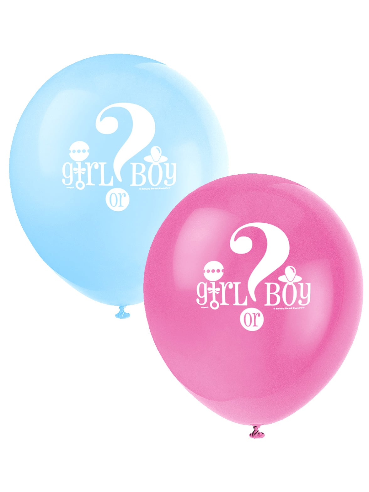 Baloane imprimate girl or boy pentru baby shower roz și albastru