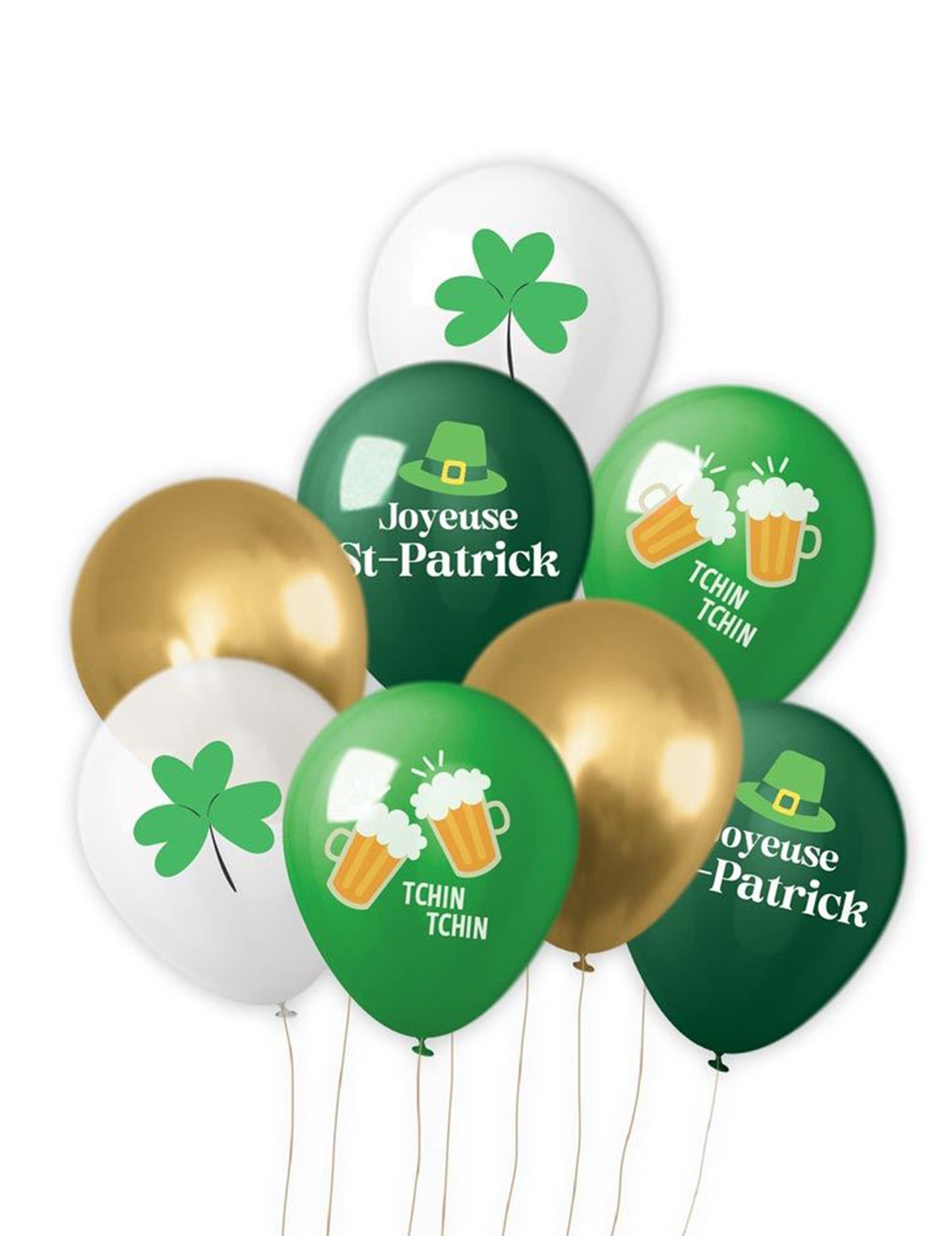 8 baloane tipărite Trides and Beers Saint Patrick