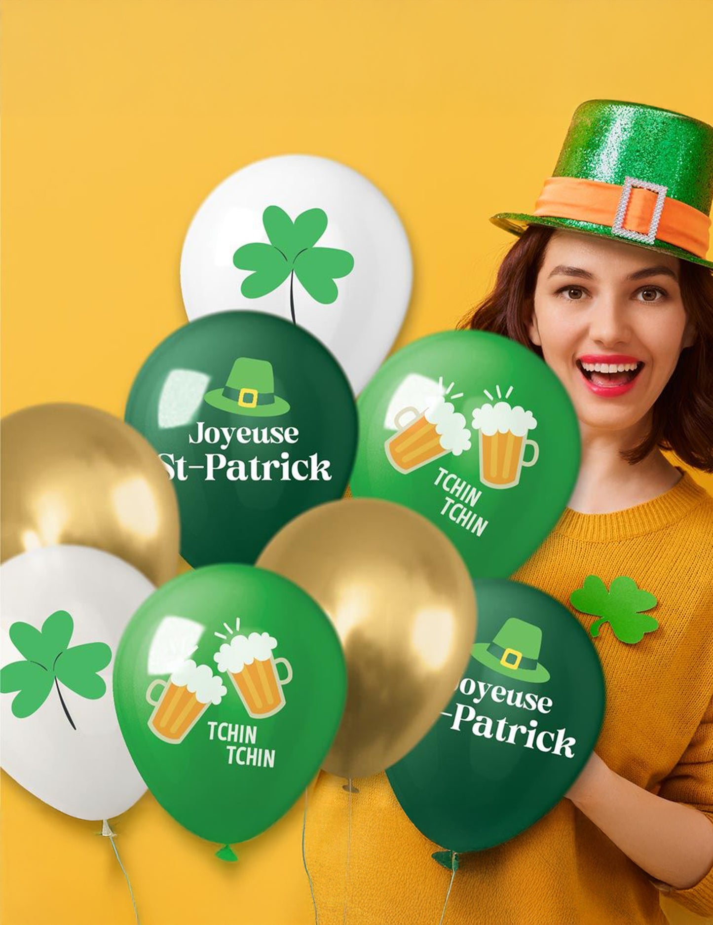 8 baloane tipărite Trides and Beers Saint Patrick