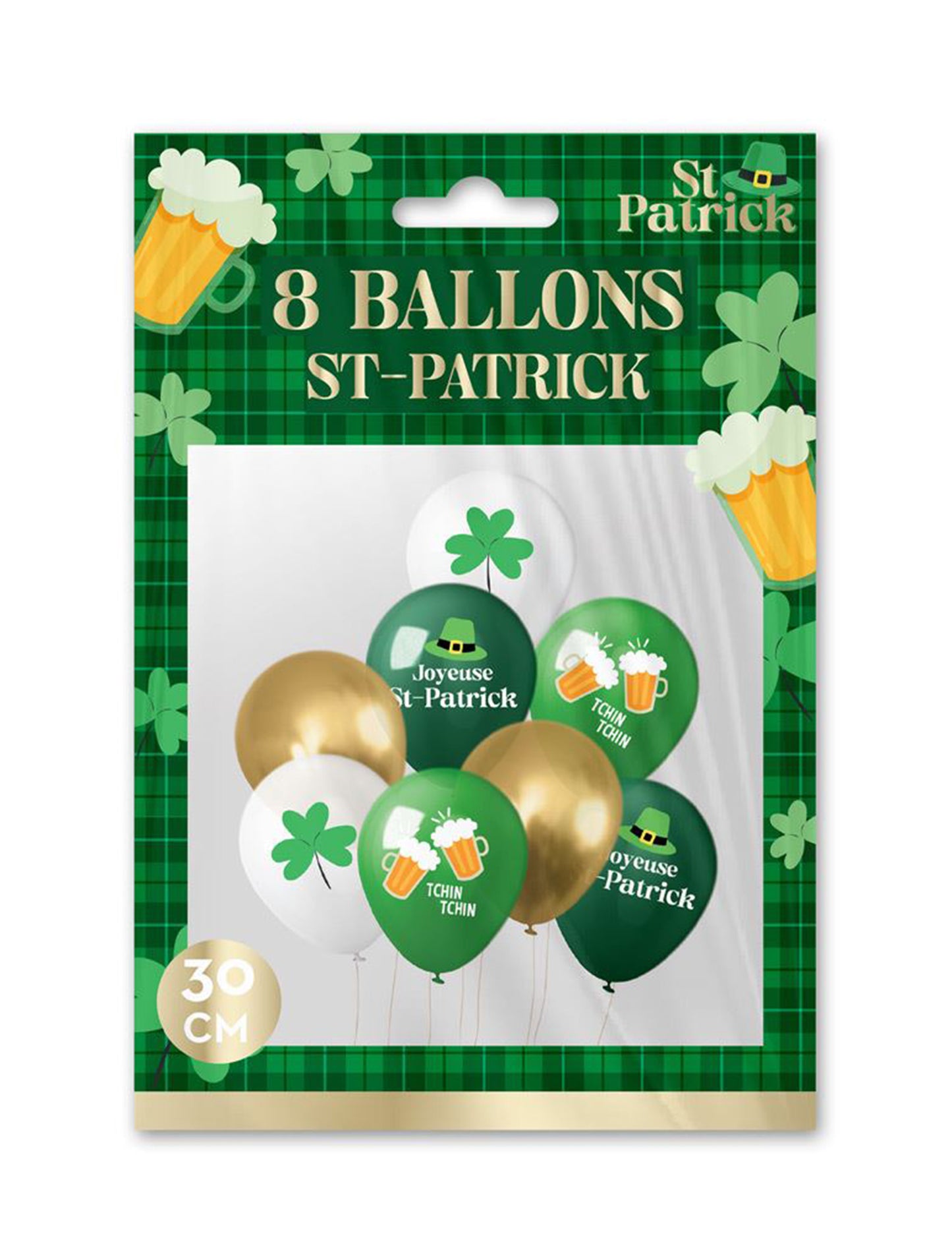8 baloane tipărite Trides and Beers Saint Patrick