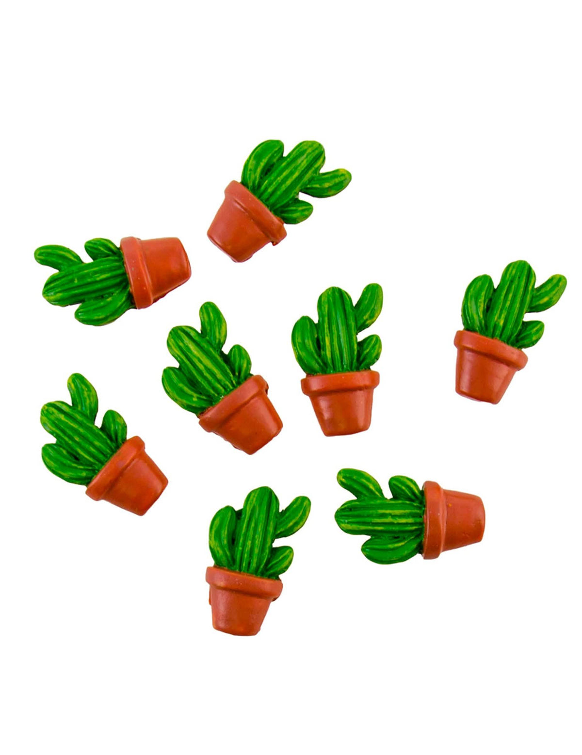 Cactus în ghiveci adezivi cactus pentru decorațiuni verde și maro din rășină