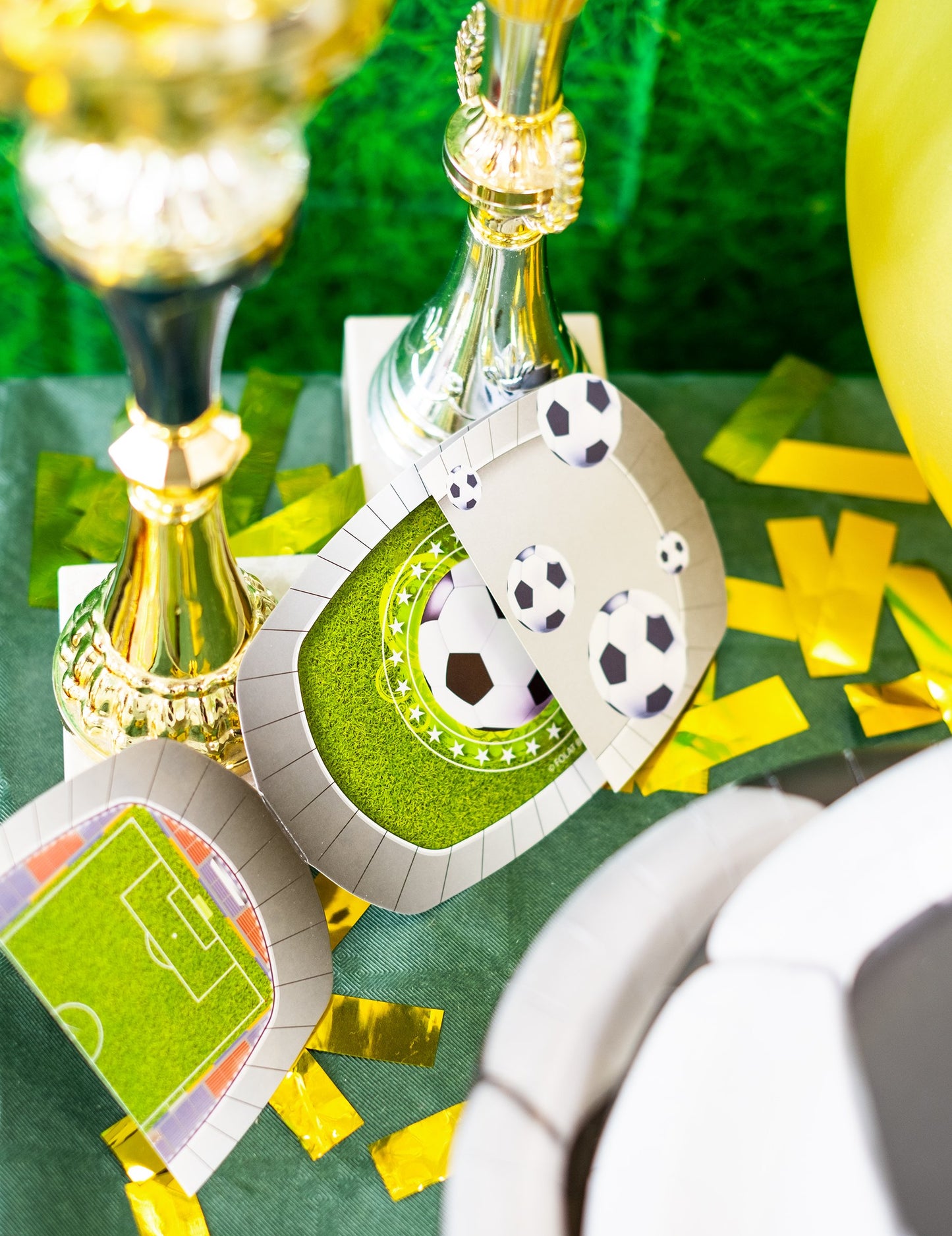 8 cărți de invitație cu plicuri de fotbal de 15 x 10 cm