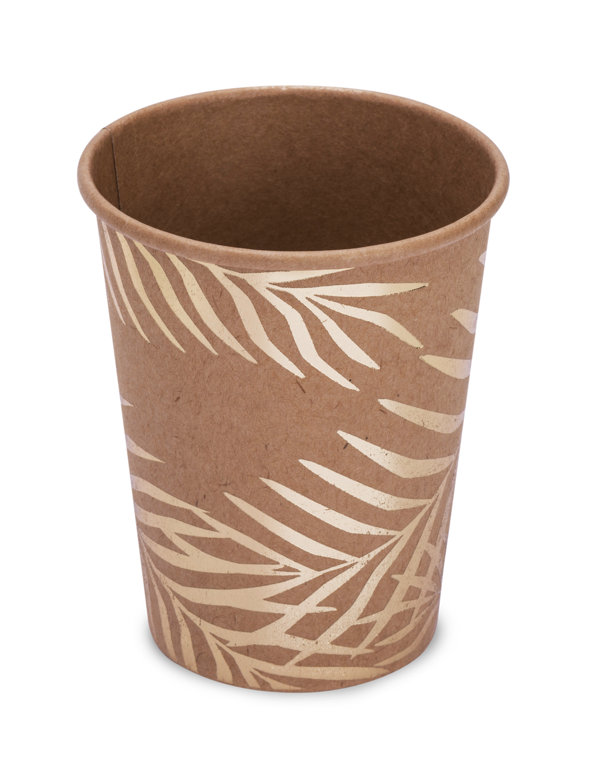 Gobelets en carton Palmier doré pour fête kraft et or