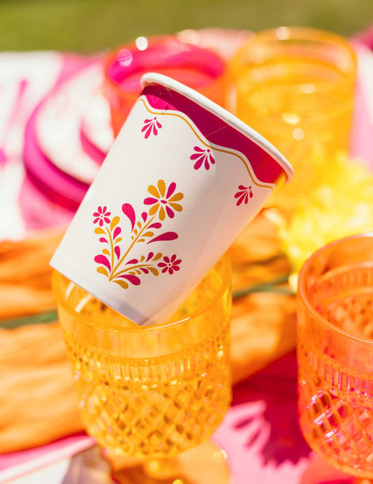 8 pahare din carton Pink Limonade 255 ml