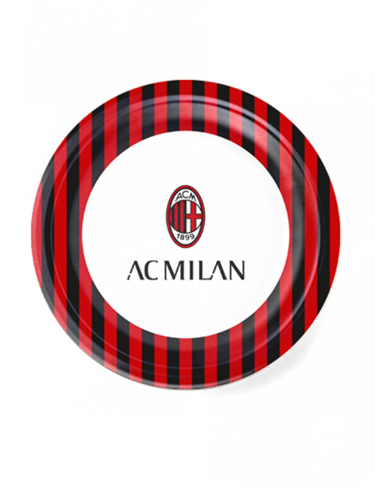 farfurii din carton ac milan pentru aniversare roșu și negru cu dungi