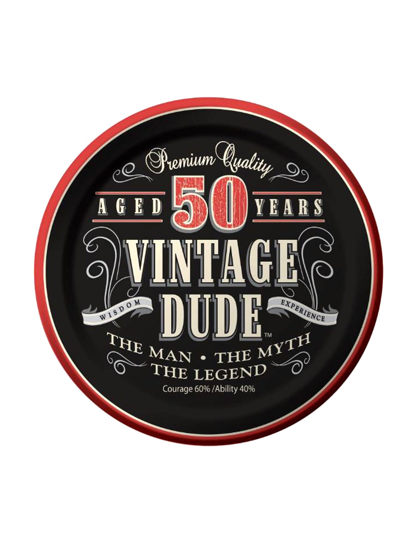 8 plăci de carton de aniversare de vintage mici 50 de ani 18 cm