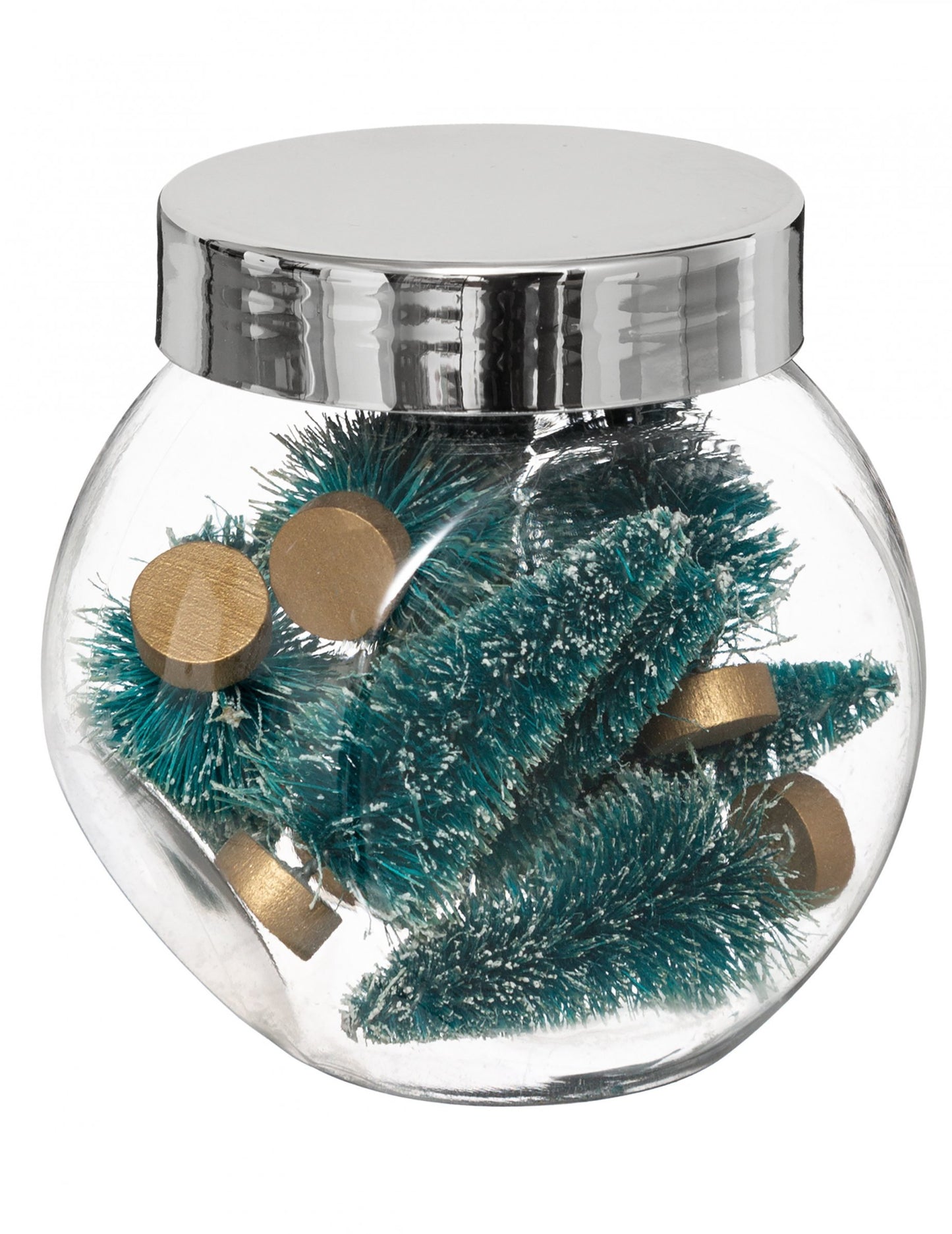 8 decorațiuni mici pentru bradul de Crăciun 5 cm cu o bază de aur