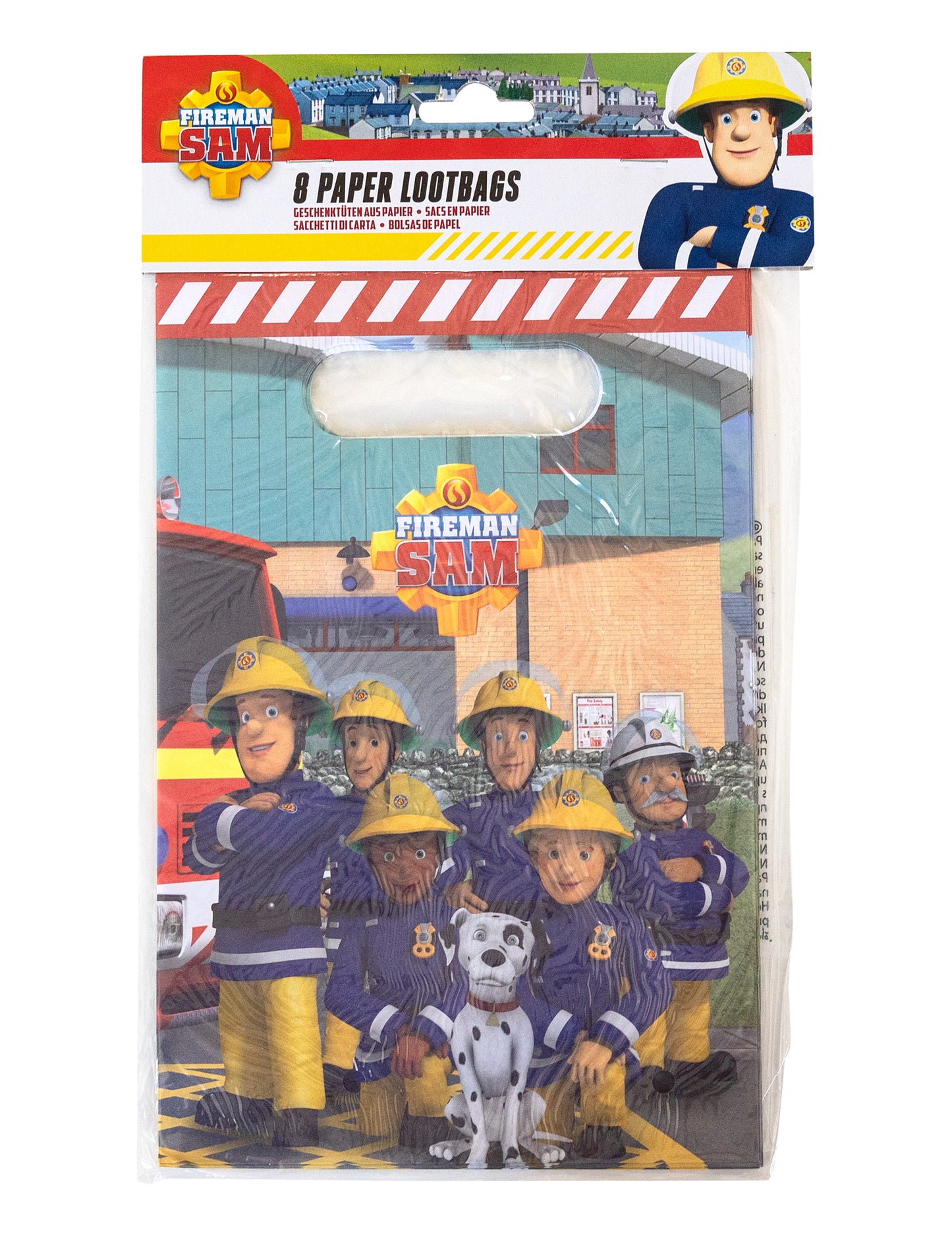 8 pungi de plastic Fireman Sam™ 16 x 23 cm
