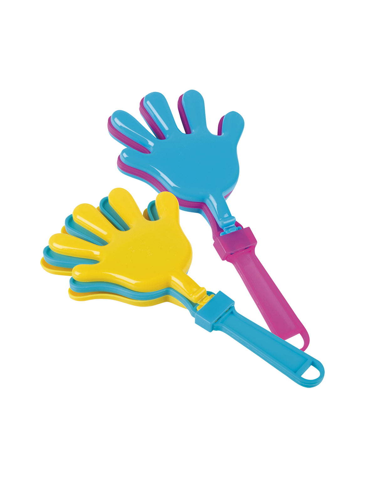 Accesorii de piñata claps mâini albastru galben și roz