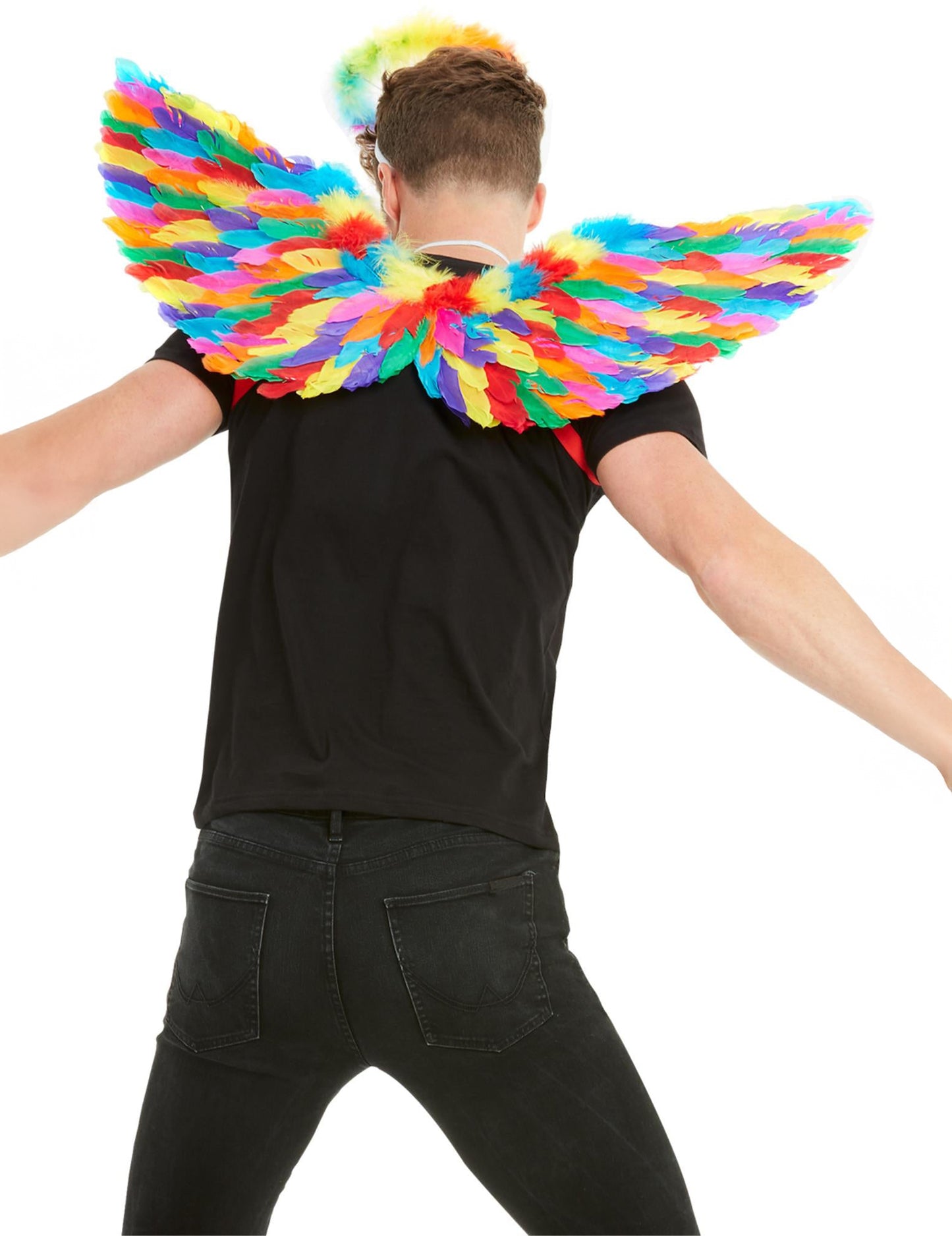 Aripi de pene curcubeu pentru adulți