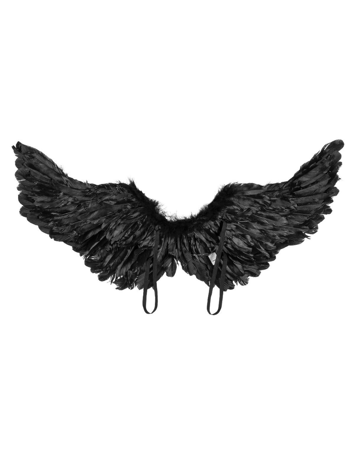 Vue de dos des ailes d'anges noires lumineuses