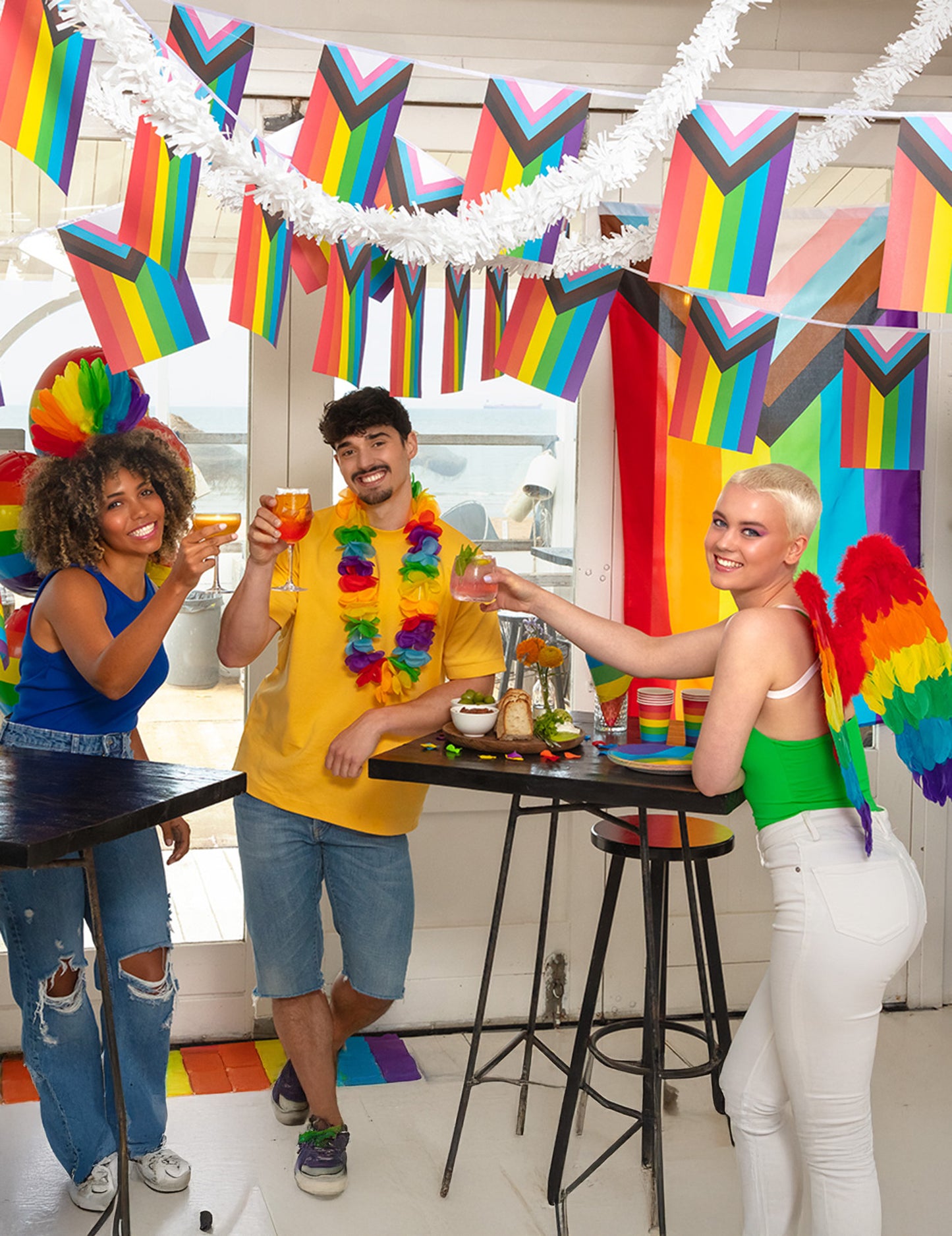 Aripi multicolore 50 x 50 cm adult