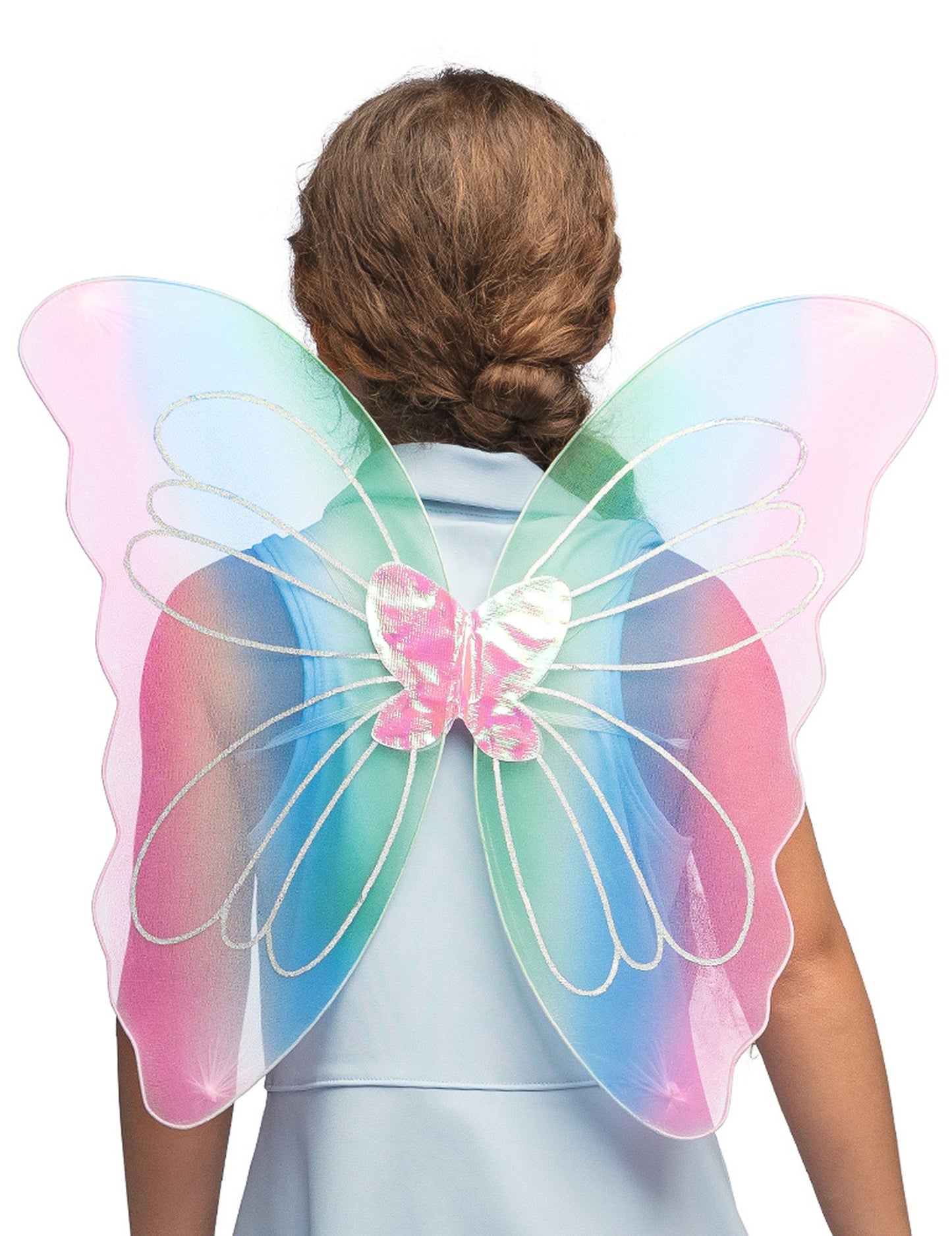 Prim-plan al aripilor de fluture multicolore