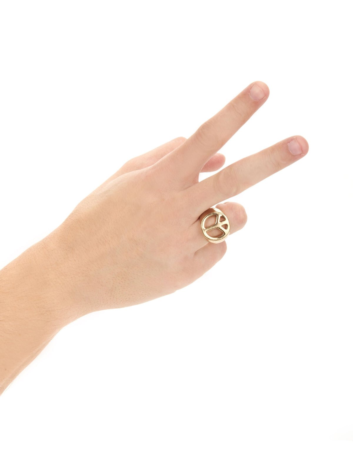 Vue portée de la bague hippie pour adulte