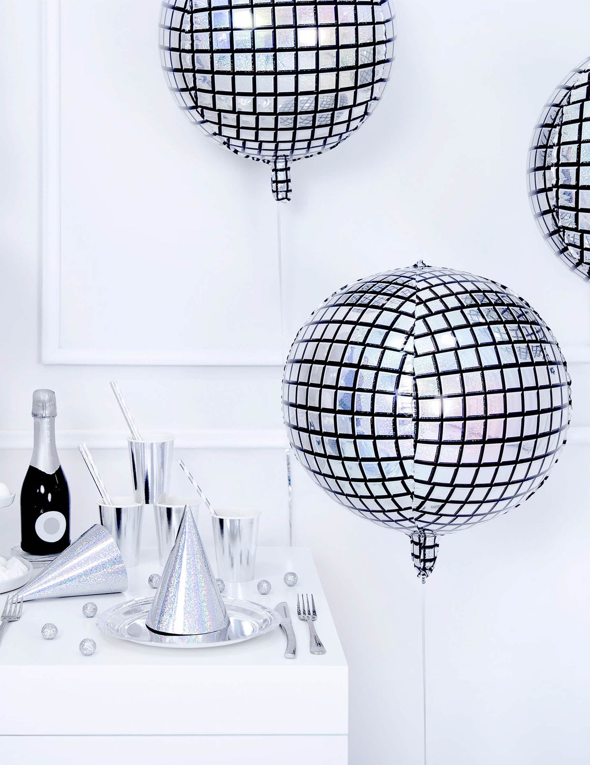 Decor de petrecere din balon de aluminiu în formă de bilă disco