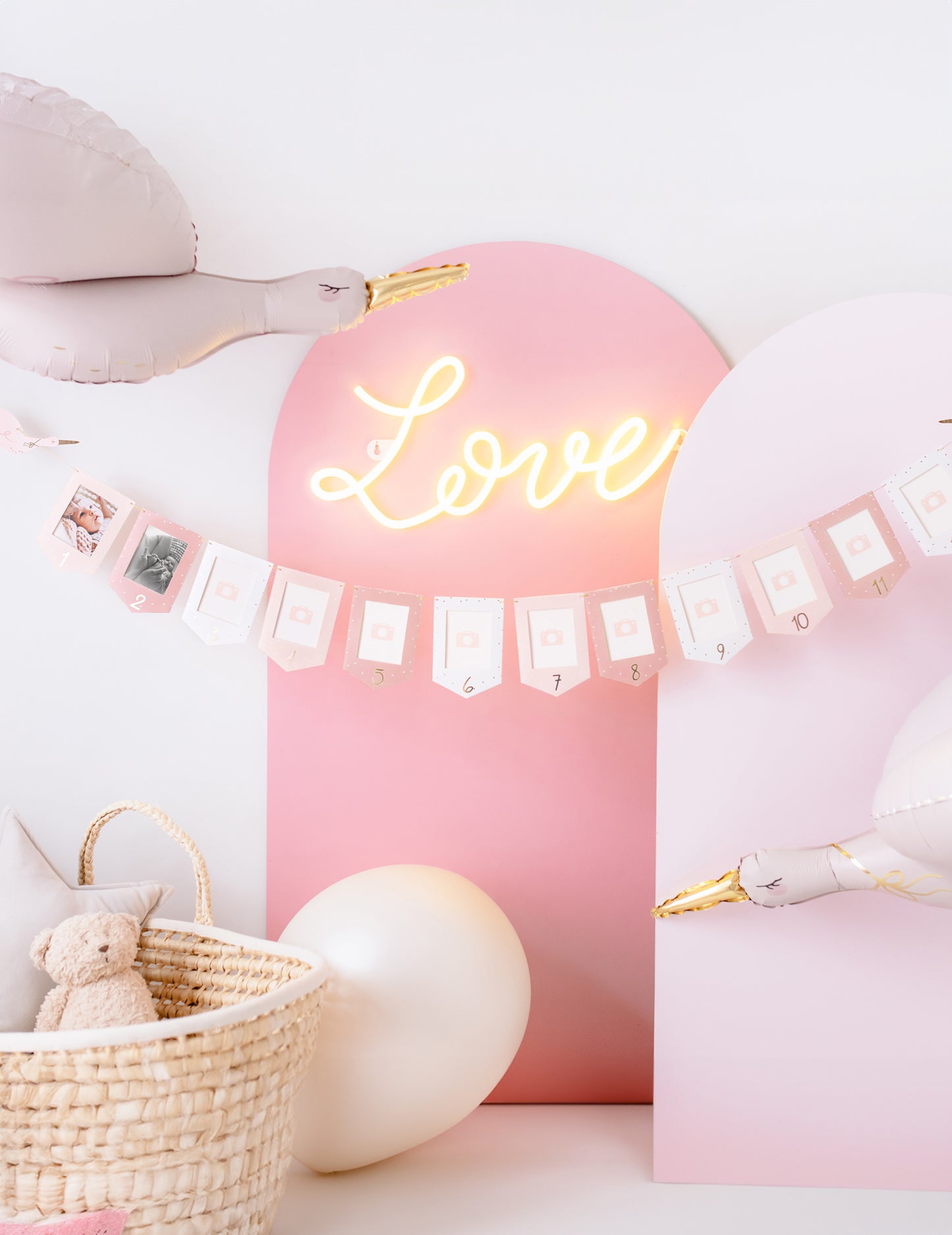 Balon de aluminiu putere roz