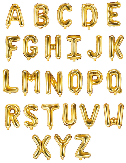 Ballon aluminium lettre doré
